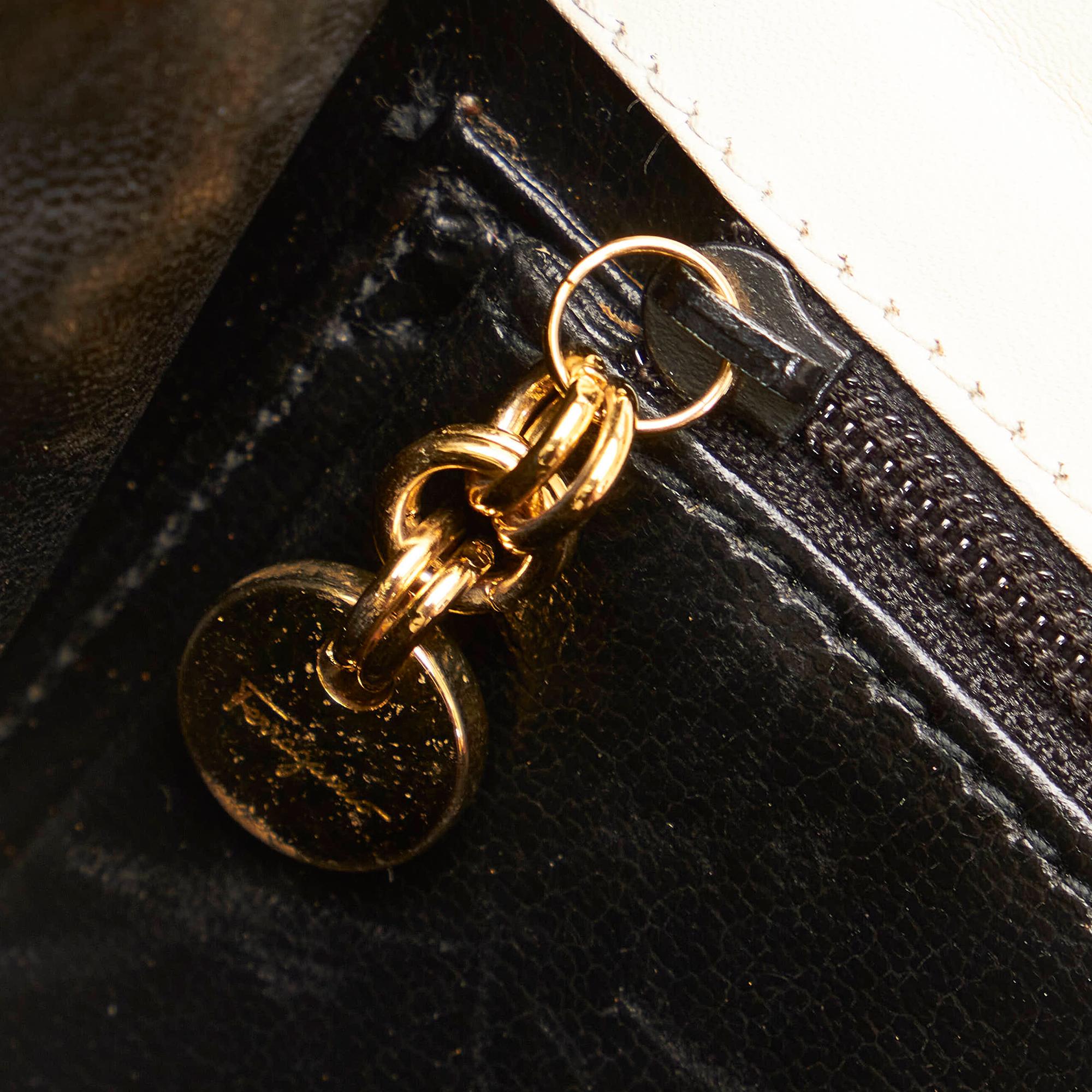 Salvatore Ferragamo Gancini Leather Satchel (SHG-27777)