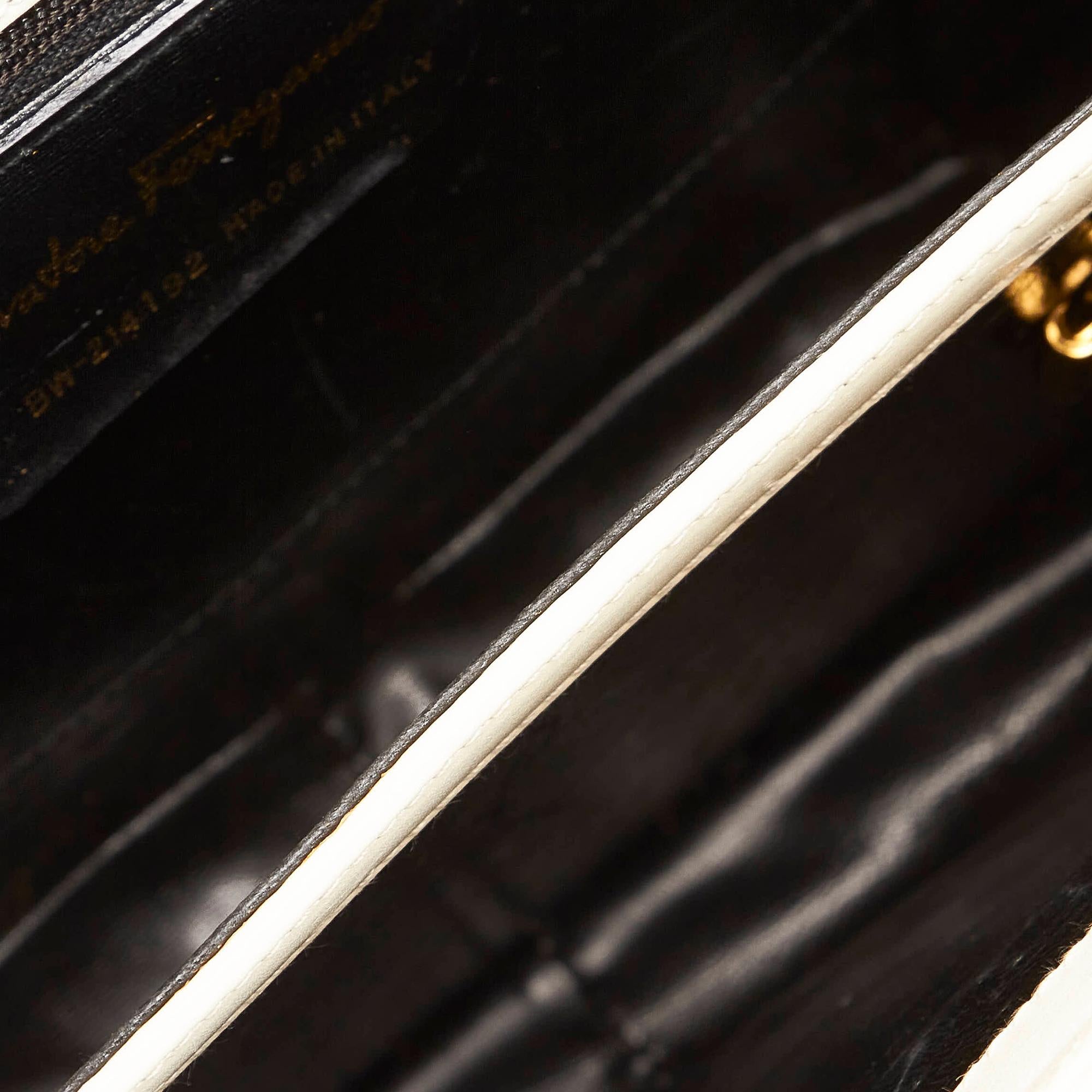 Salvatore Ferragamo Gancini Leather Satchel (SHG-27777)