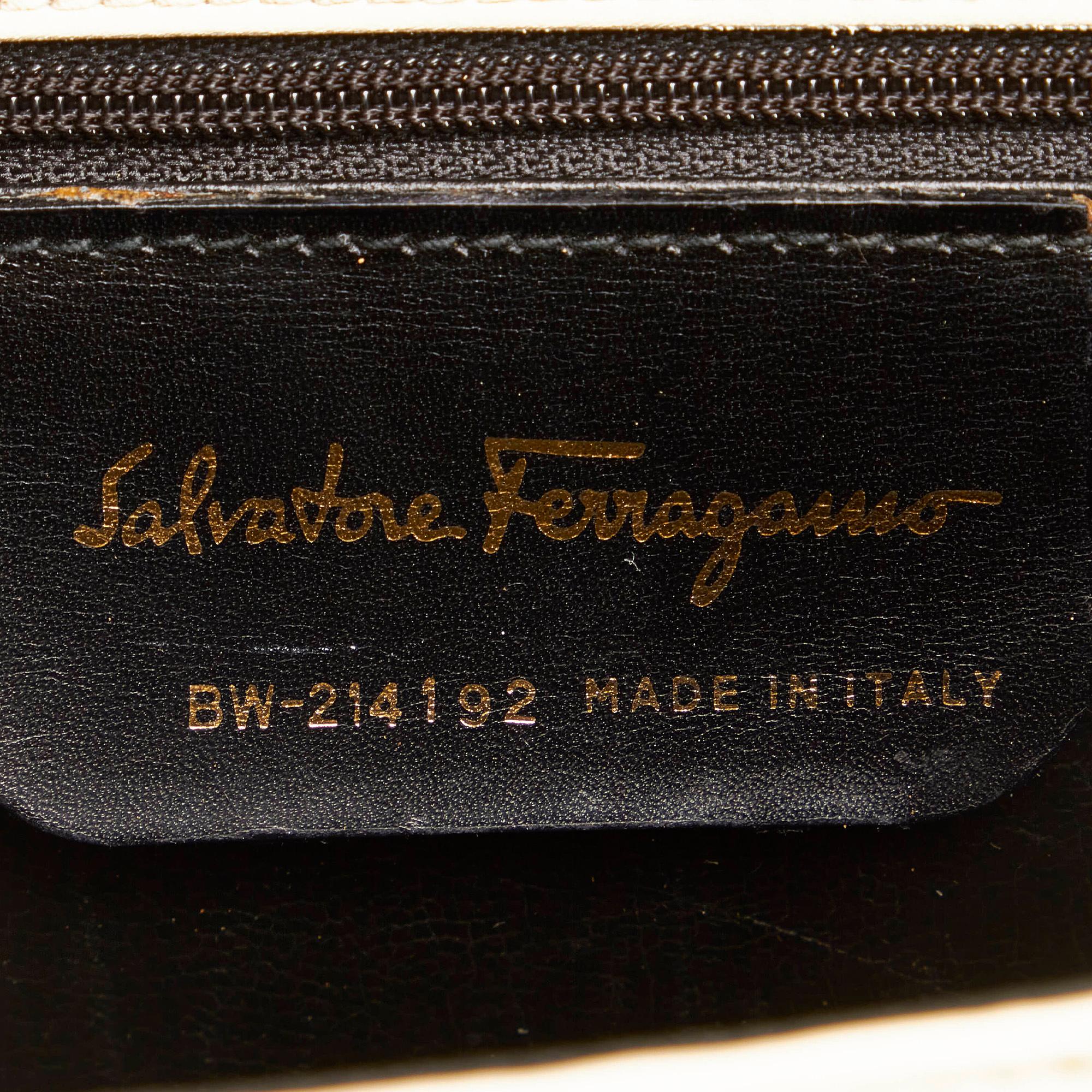 Salvatore Ferragamo Gancini Leather Satchel (SHG-27777)