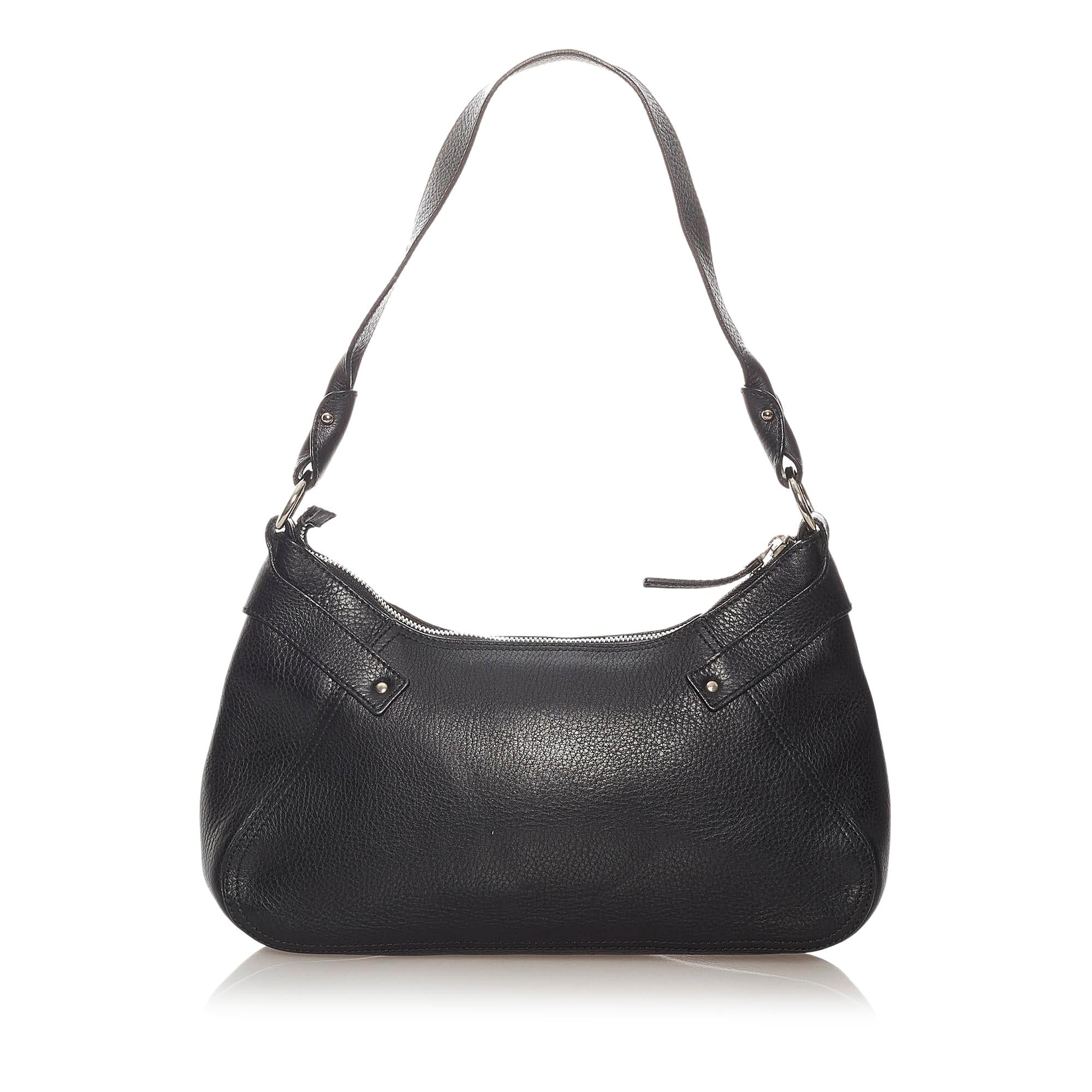 Salvatore Ferragamo Gancini Leather Shoulder Bag (SHG-27990)