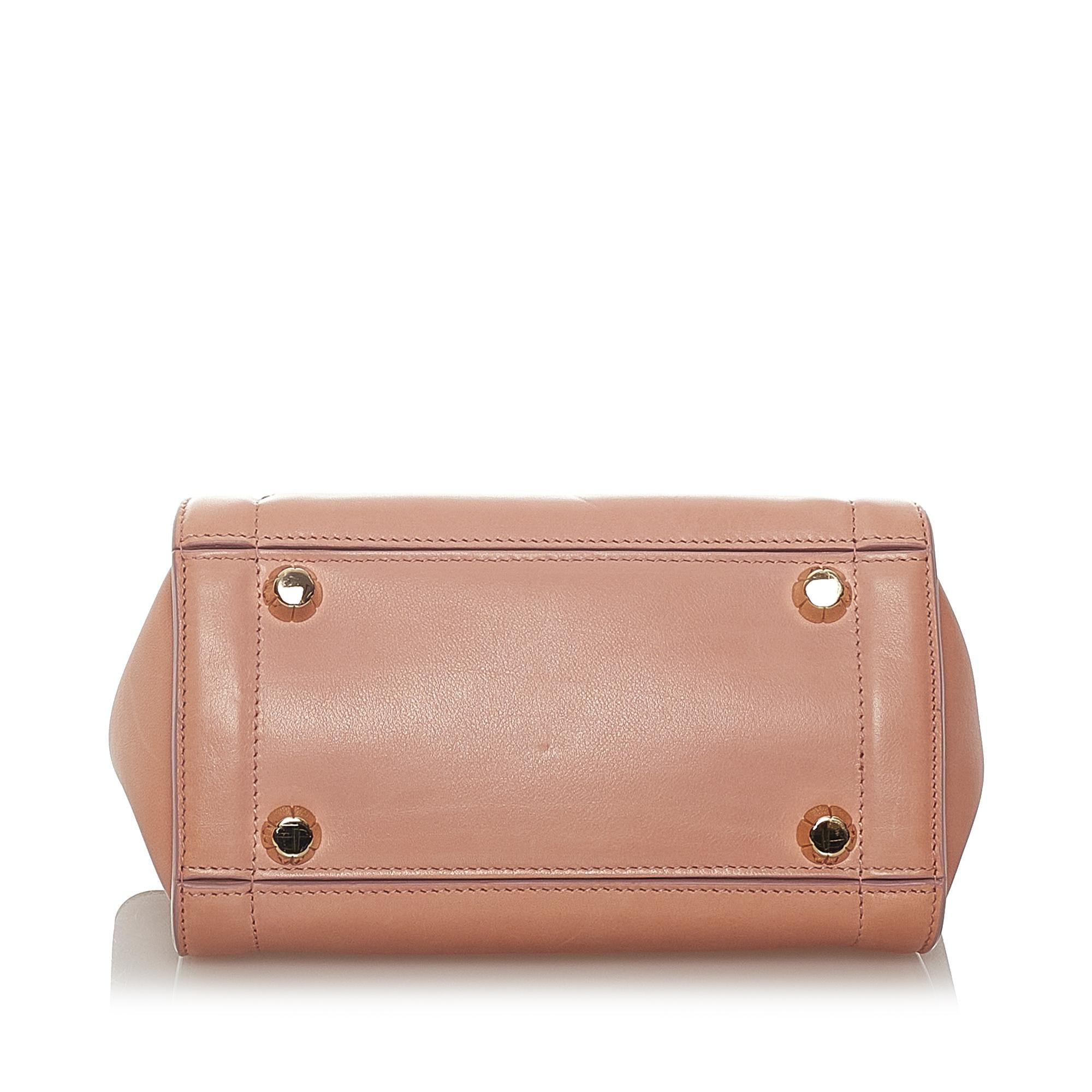 Salvatore Ferragamo Gancini Sofia Leather Satchel (SHG-27186)