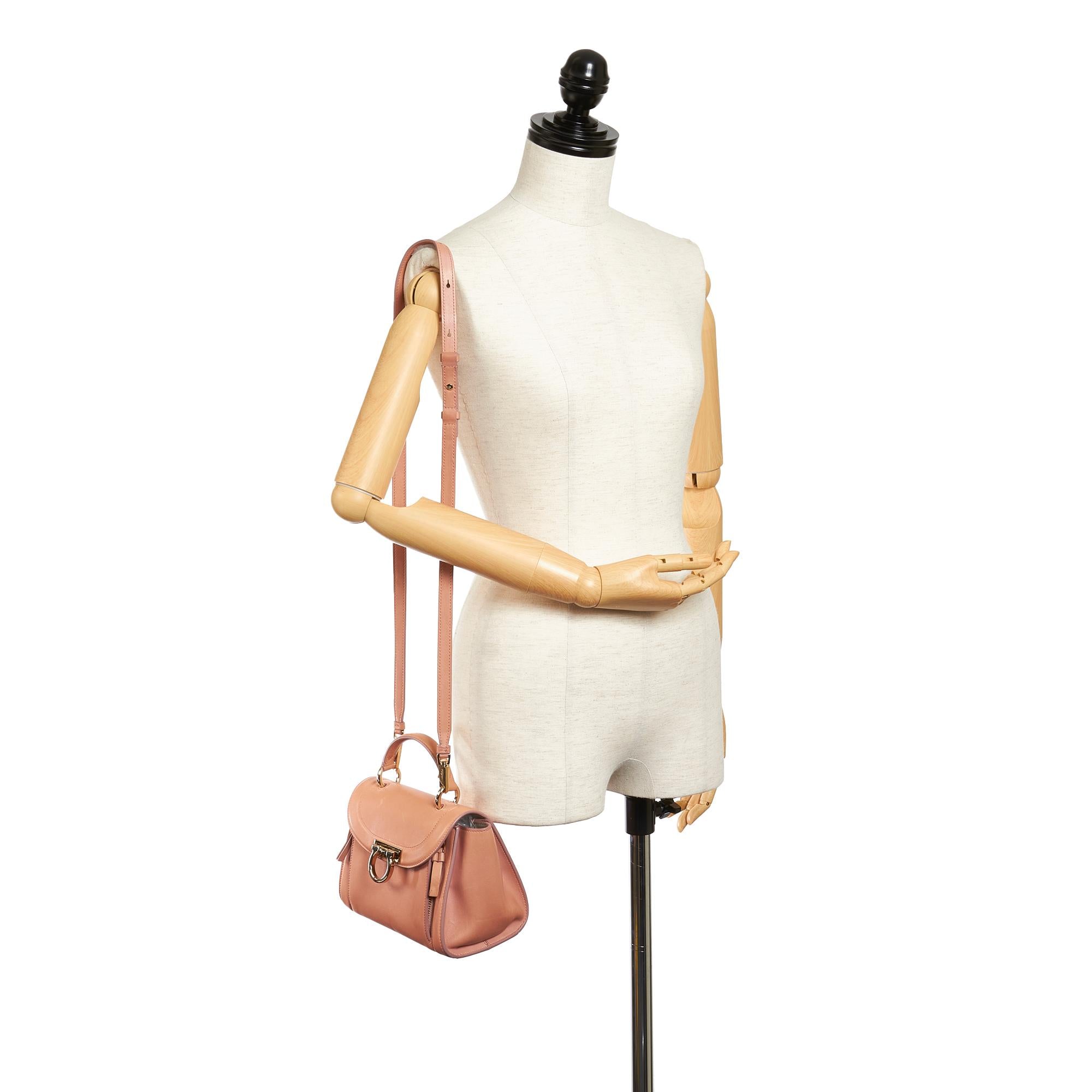 Salvatore Ferragamo Gancini Sofia Leather Satchel (SHG-27186)