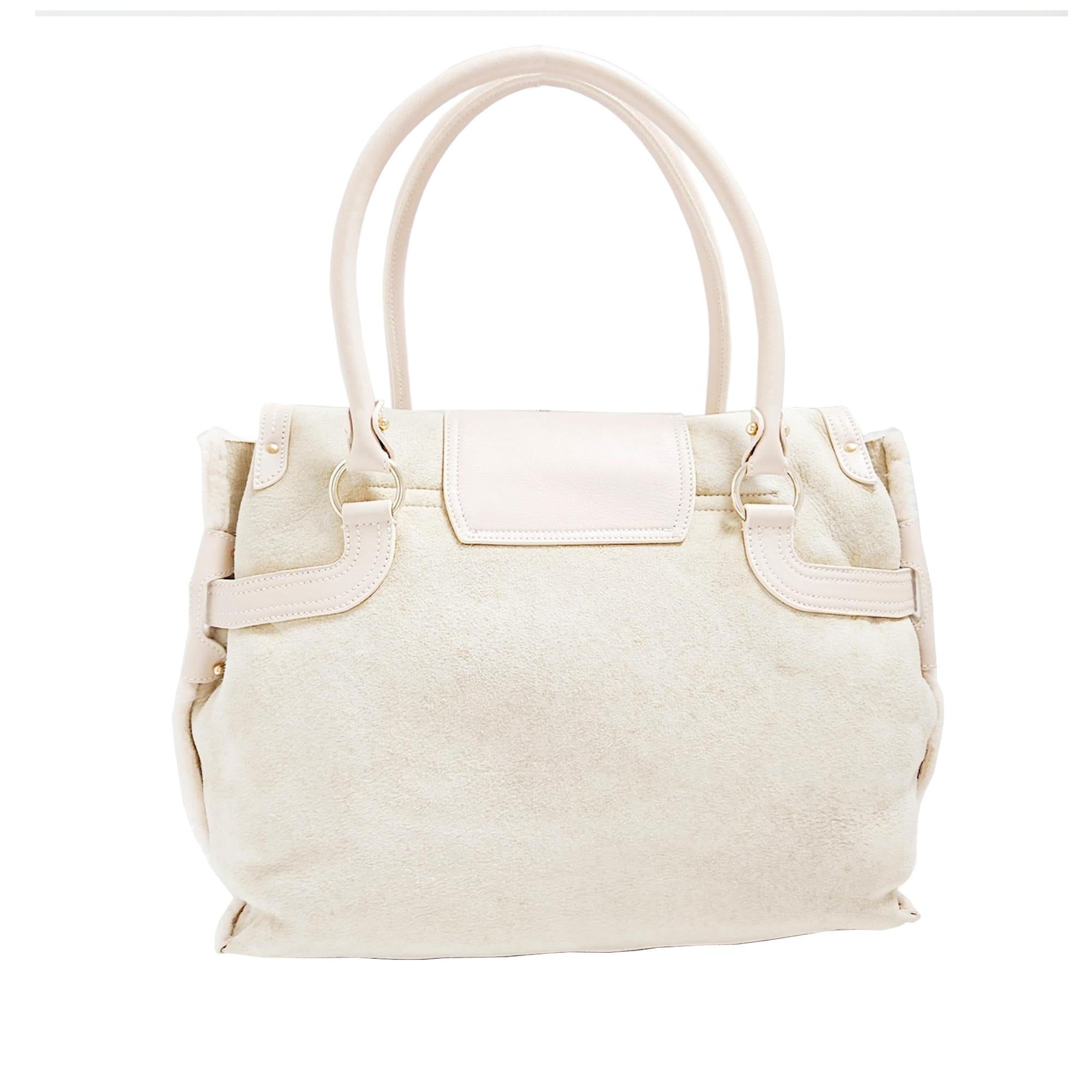Salvatore Ferragamo Gancini Suede Leather Handbag (SHG-31275)