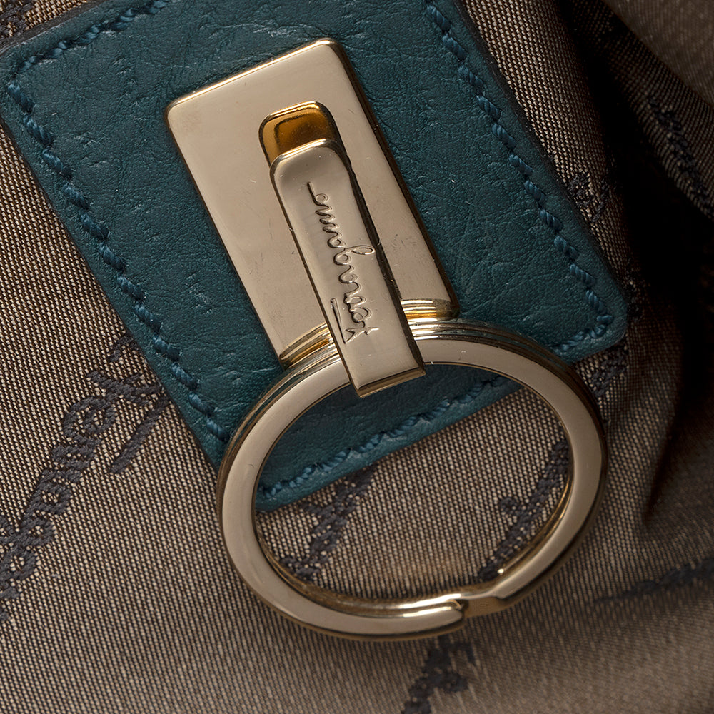 Salvatore Ferragamo Leather Flap Small Satchel (SHF-19359)