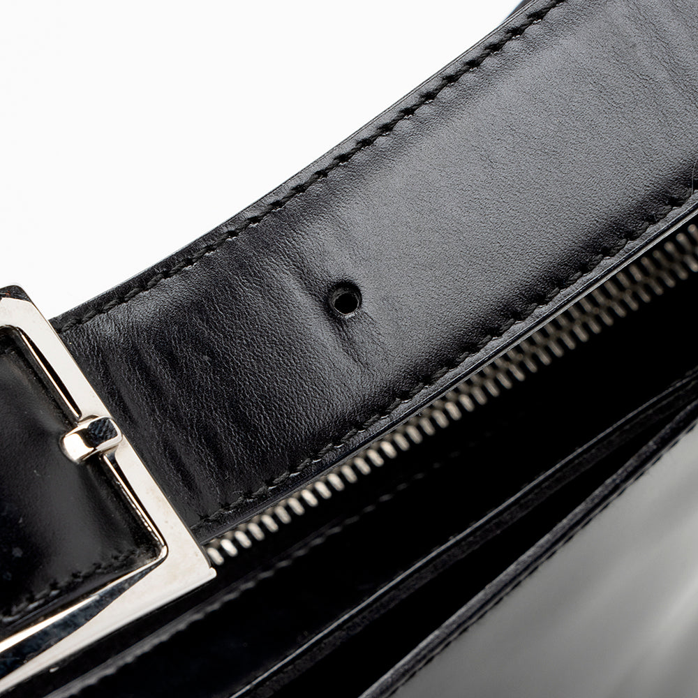 Salvatore Ferragamo Leather Gancini Medium Shoulder Bag (SHF-18271)