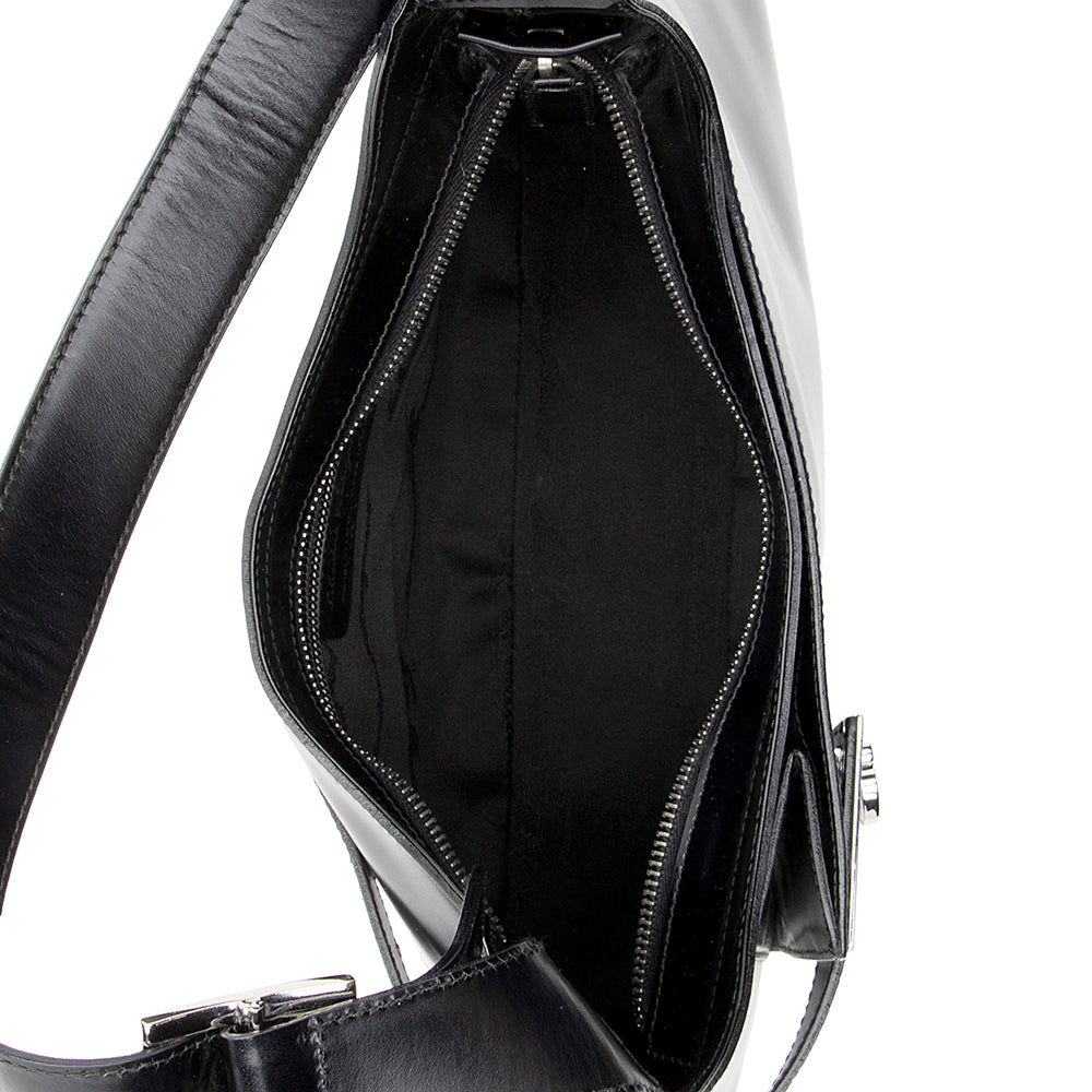 Salvatore Ferragamo Leather Gancini Medium Shoulder Bag (SHF-18271)