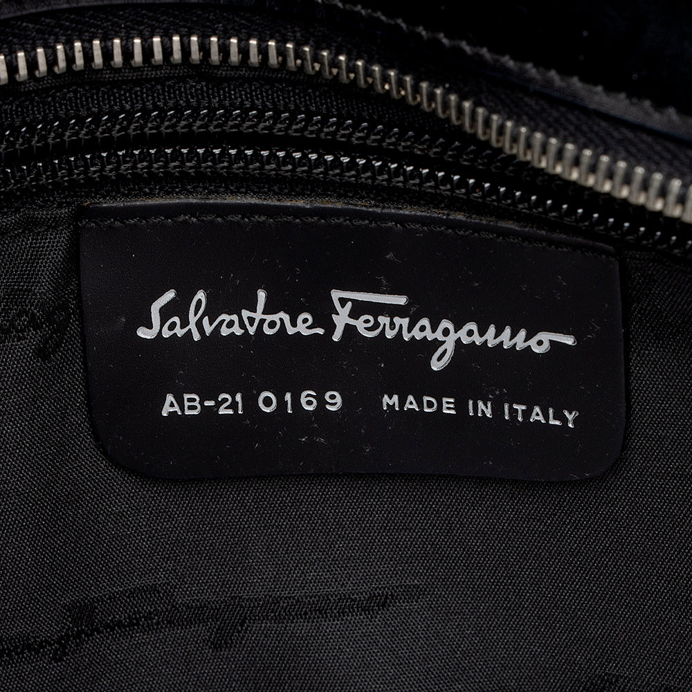 Salvatore Ferragamo Leather Gancini Medium Shoulder Bag (SHF-18271)