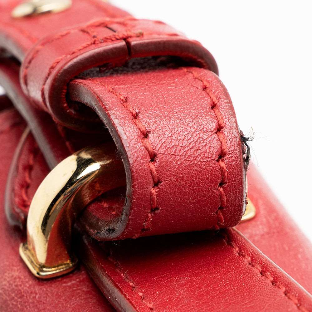 Salvatore Ferragamo Leather Gancini Top Handle Satchel - FINAL SALE (SHF-18390)