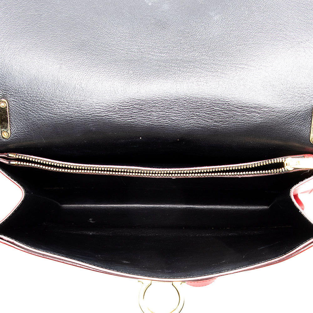 Salvatore Ferragamo Leather Gancini Top Handle Satchel - FINAL SALE (SHF-18390)
