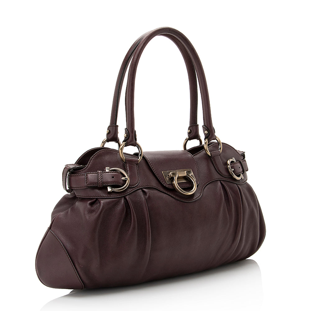 Salvatore Ferragamo Leather Marisa Satchel (SHF-22093)