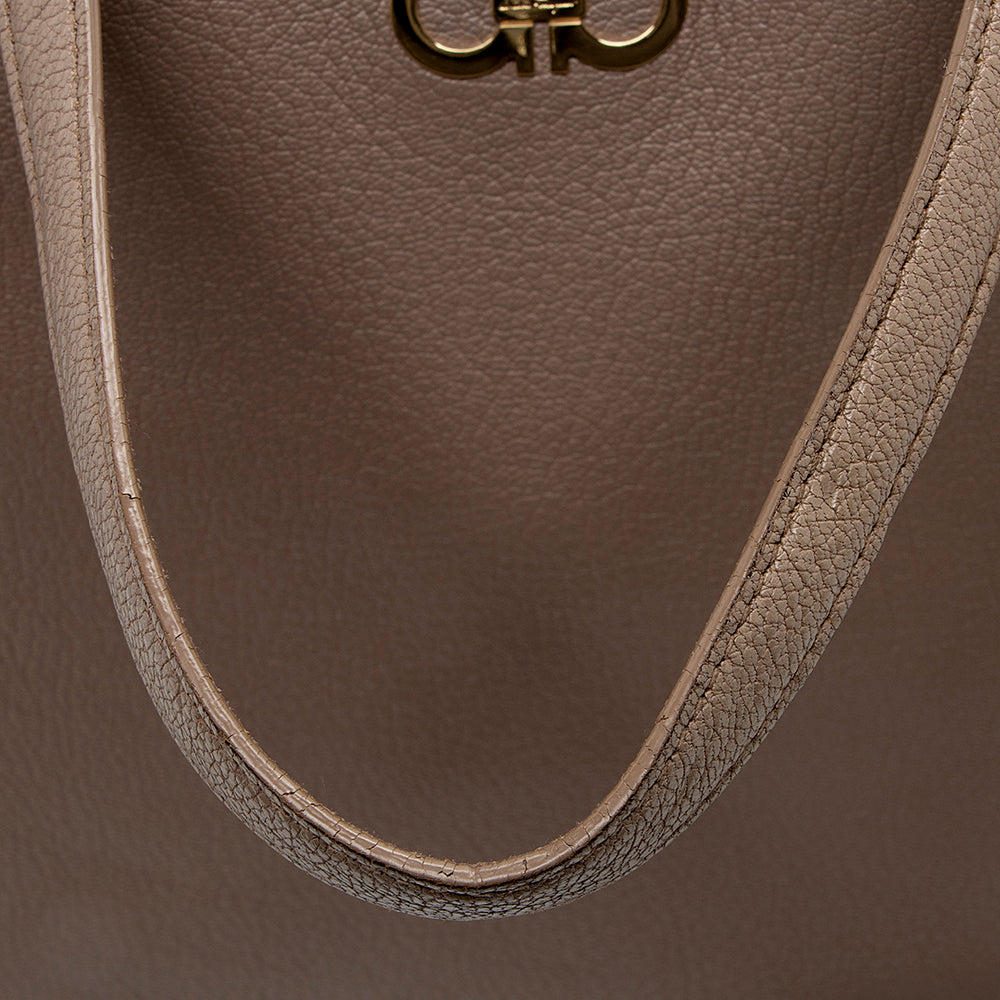 Salvatore Ferragamo Leather Mika Convertible Tote (SHF-14156)