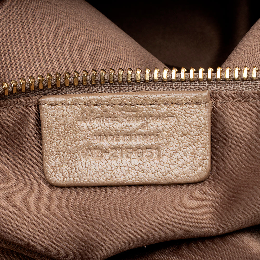 Salvatore Ferragamo Leather Mika Convertible Tote (SHF-14156)