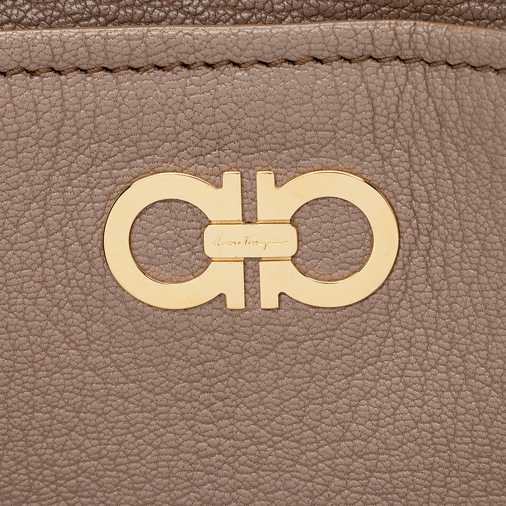 Salvatore Ferragamo Leather Mika Convertible Tote (SHF-14156)