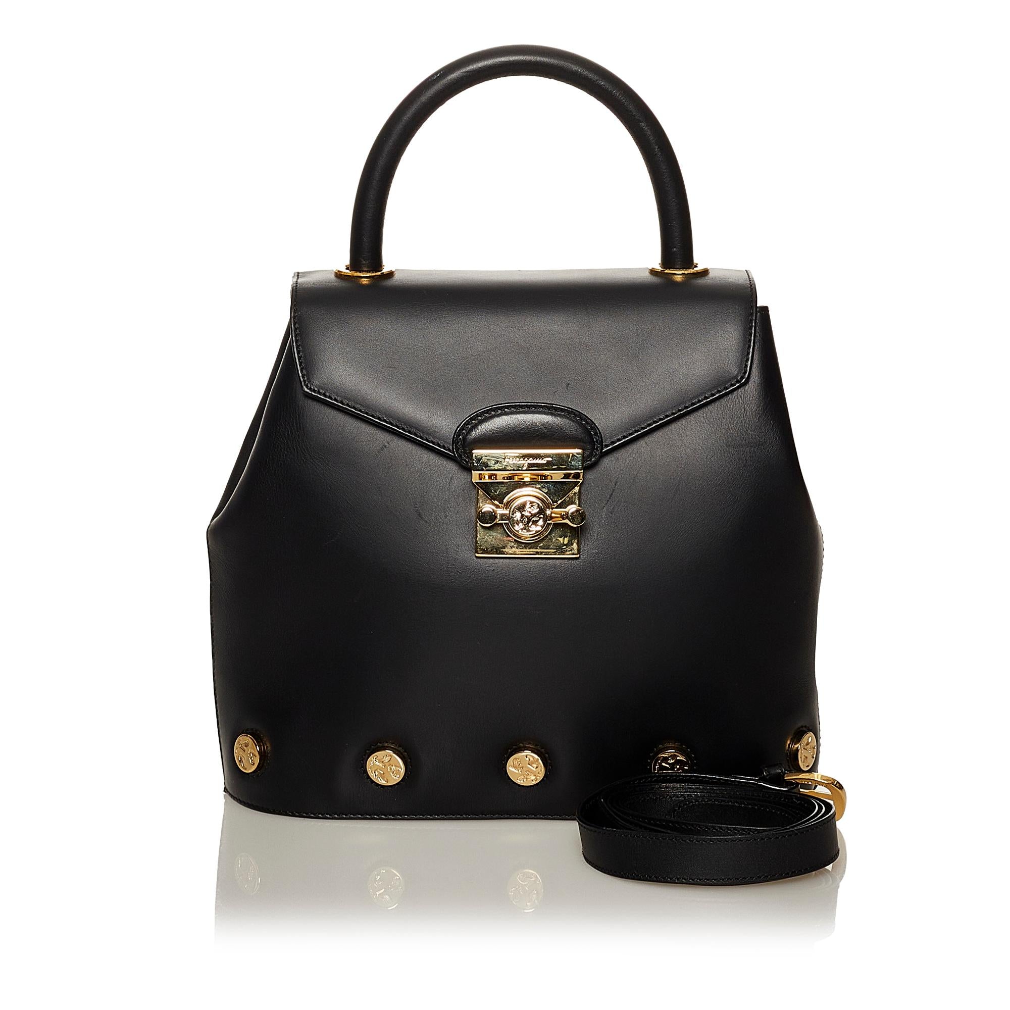 Salvatore Ferragamo Leather Satchel (SHG-28469)