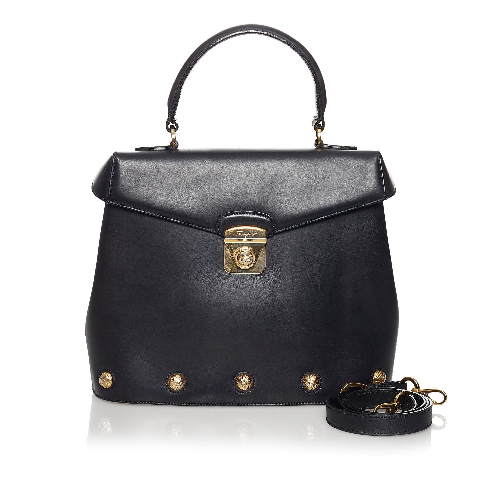 Salvatore Ferragamo Leather Satchel (SHG-31199)
