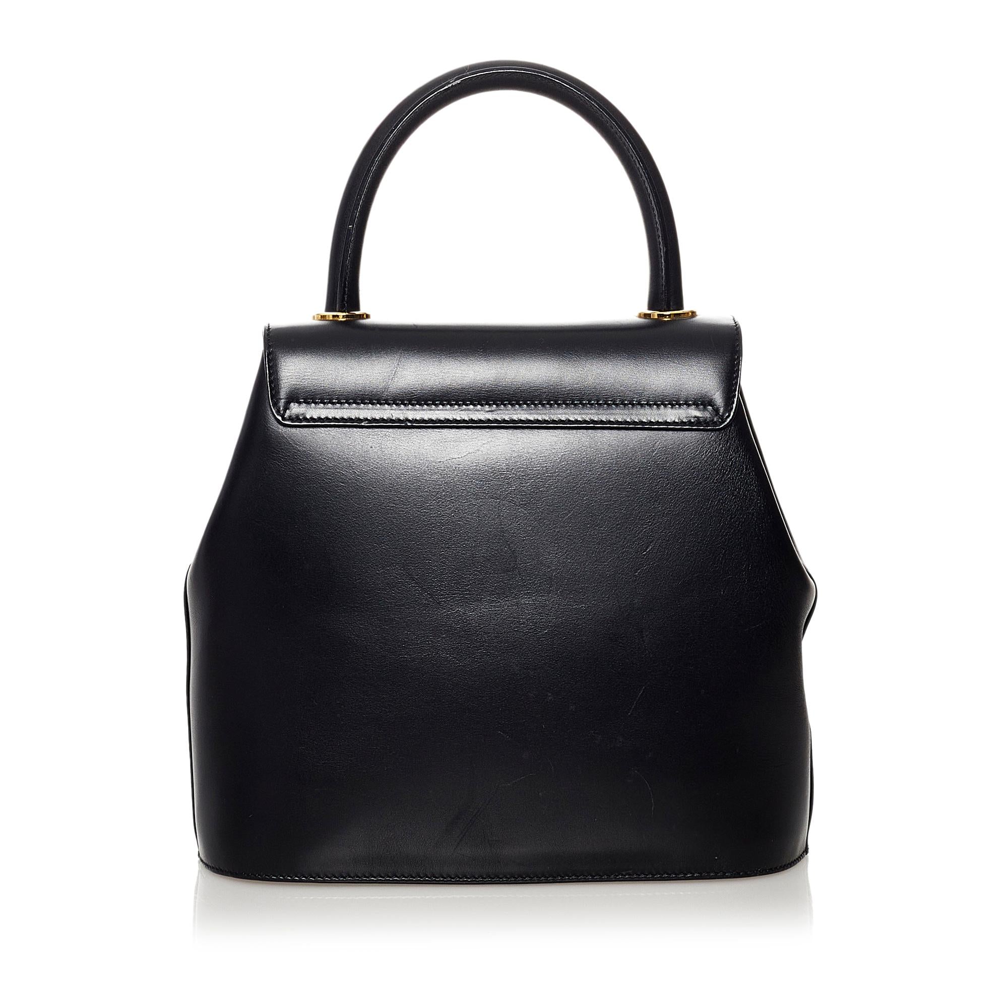 Salvatore Ferragamo Leather Satchel (SHG-31385)
