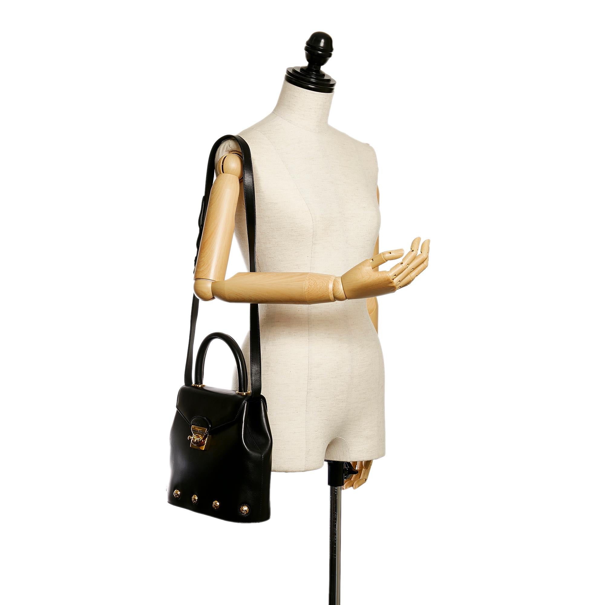 Salvatore Ferragamo Leather Satchel (SHG-31385)