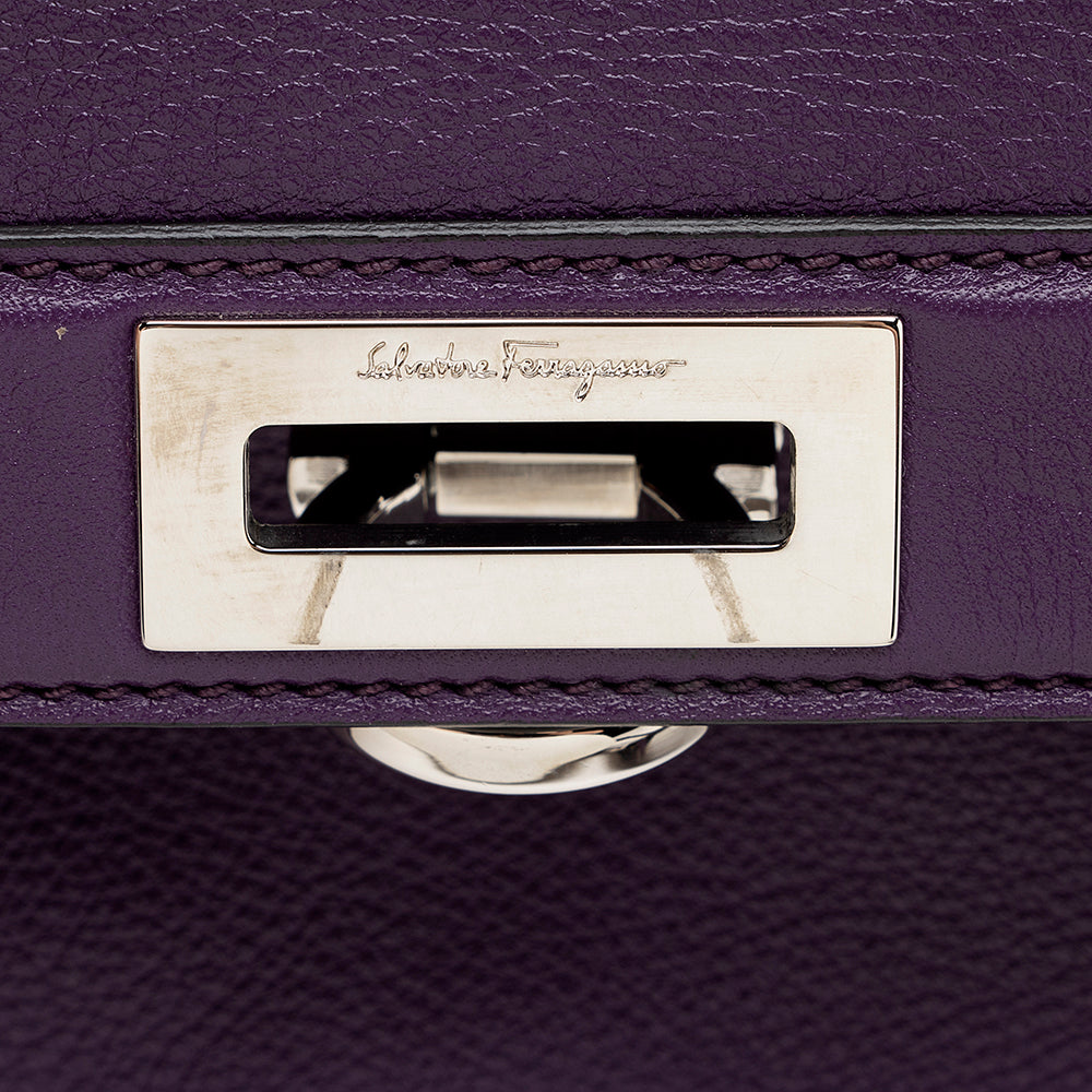 Salvatore Ferragamo Leather Sofia Small Satchel (SHF-14552)