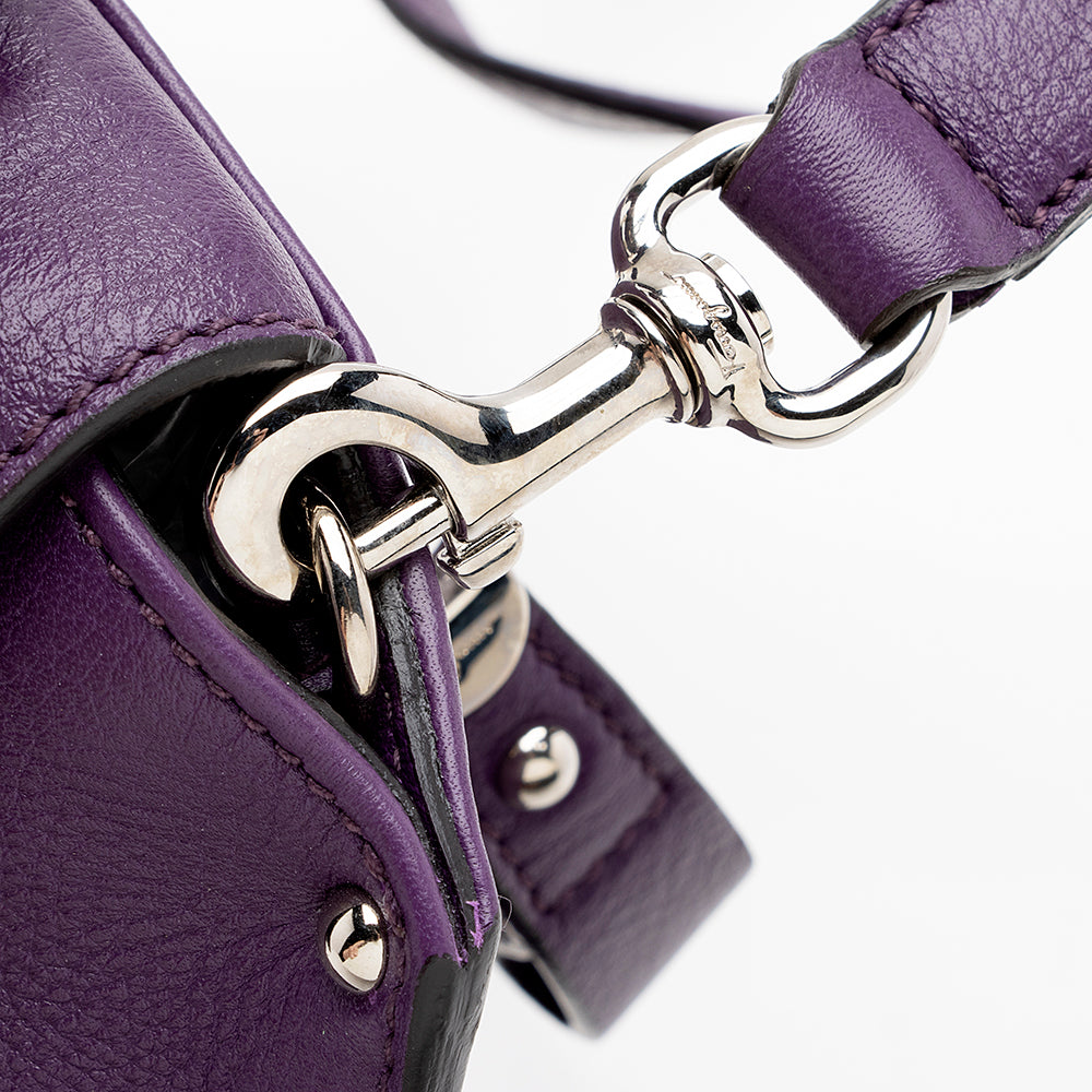 Salvatore Ferragamo Leather Sofia Small Satchel (SHF-14552)