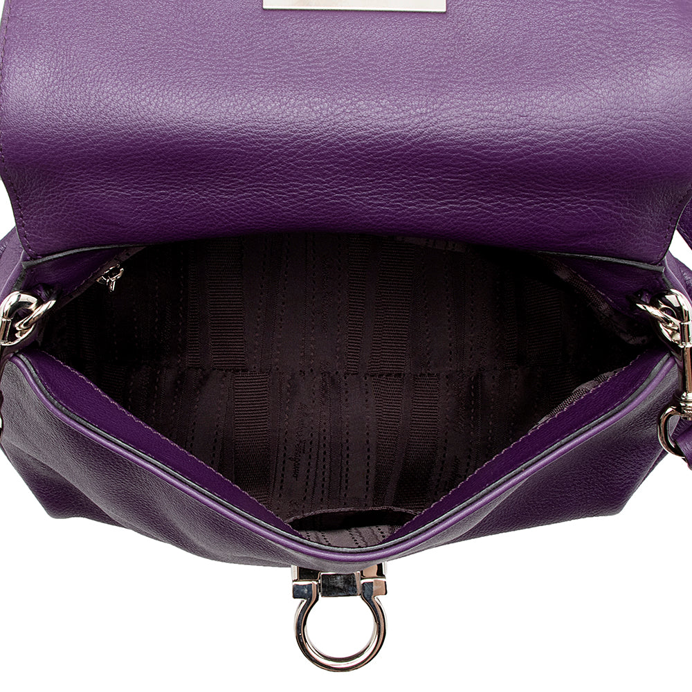 Salvatore Ferragamo Leather Sofia Small Satchel (SHF-14552)