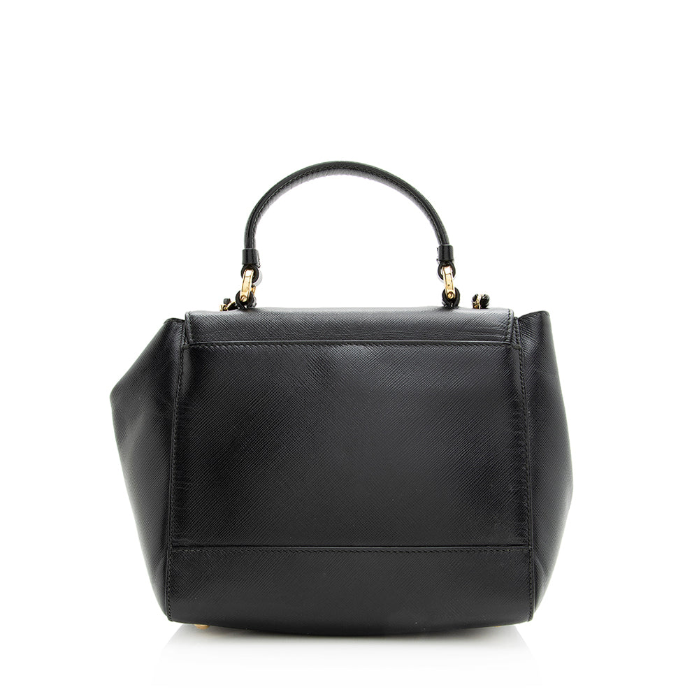 Salvatore Ferragamo Leather Vara Carrie Small Satchel - FINAL SALE (SHF-20158)