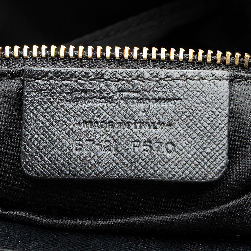 Salvatore Ferragamo Leather Vara Carrie Small Satchel - FINAL SALE (SHF-20158)