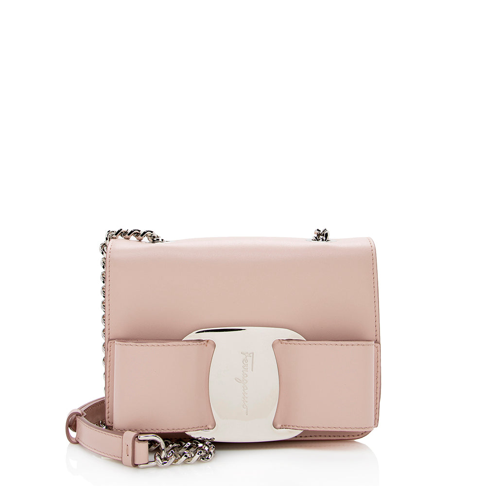 Salvatore Ferragamo Leather Vara Mini Crossbody Bag - FINAL SALE (SHF-16105)