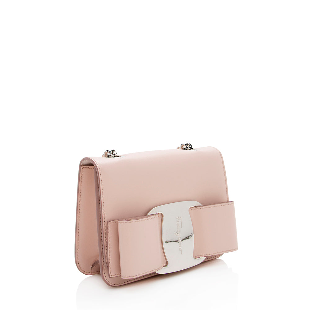 Salvatore Ferragamo Leather Vara Mini Crossbody Bag - FINAL SALE (SHF-16105)