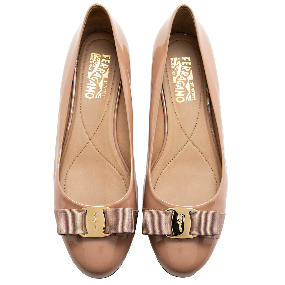 Salvatore Ferragamo Leather Varina Ballet Flats - Size 10 / 40 (SHF-18622)