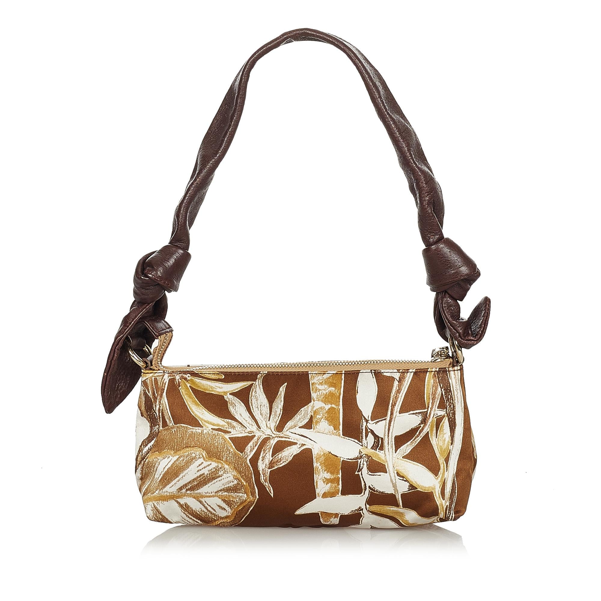 Salvatore Ferragamo Printed Canvas Shoulder Bag (SHG-24293)
