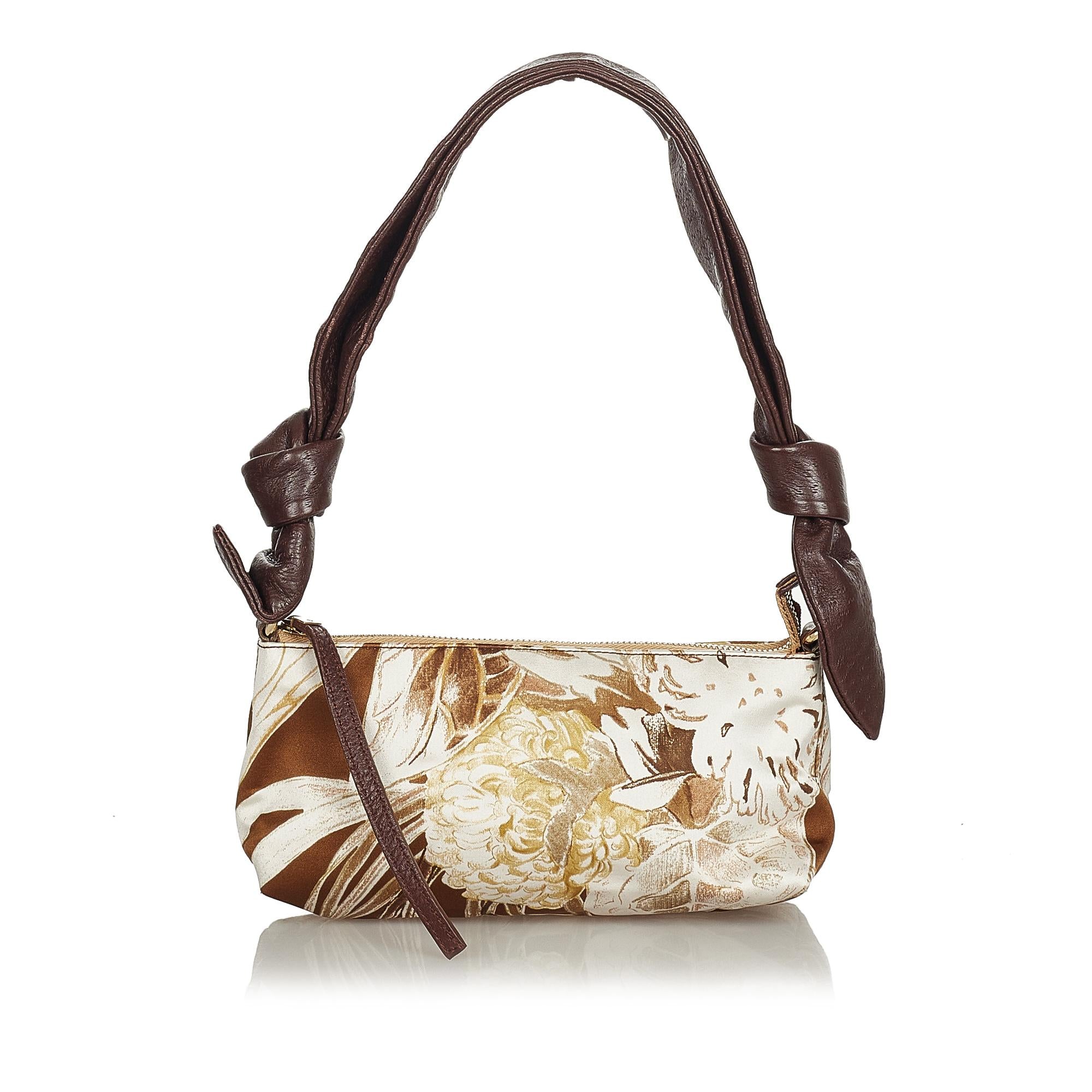 Salvatore Ferragamo Printed Canvas Shoulder Bag (SHG-24293)