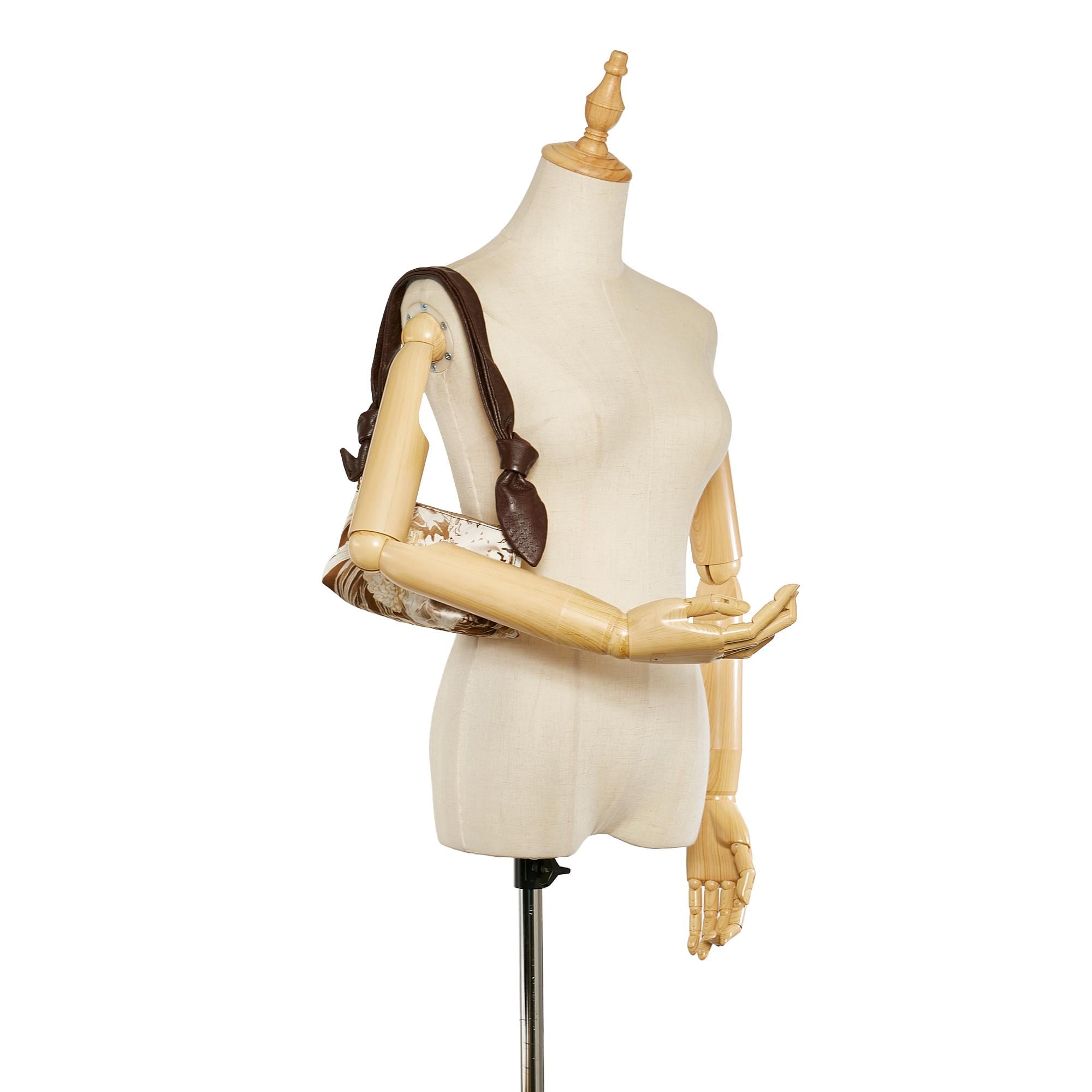 Salvatore Ferragamo Printed Canvas Shoulder Bag (SHG-24293)