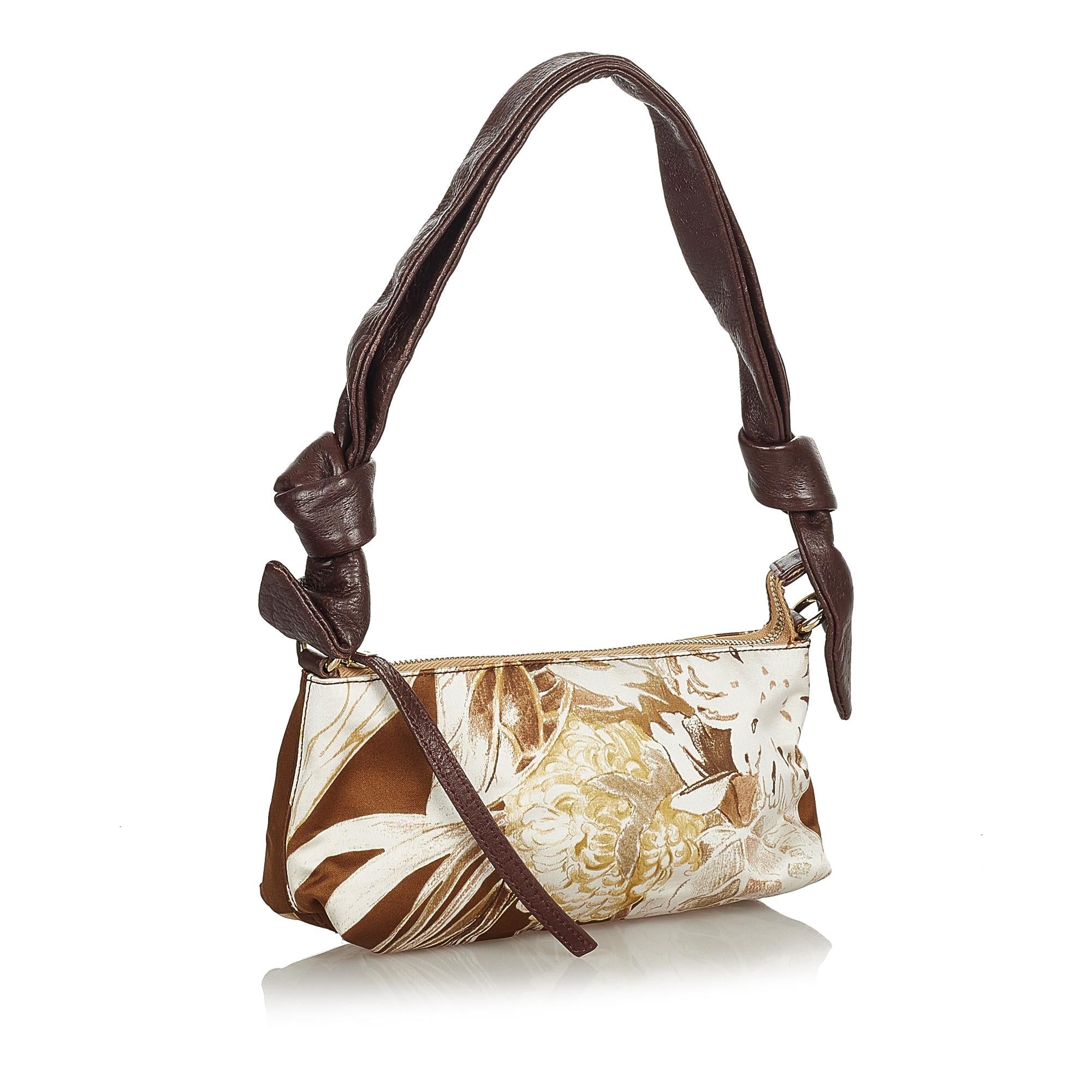 Salvatore Ferragamo Printed Canvas Shoulder Bag (SHG-24293)