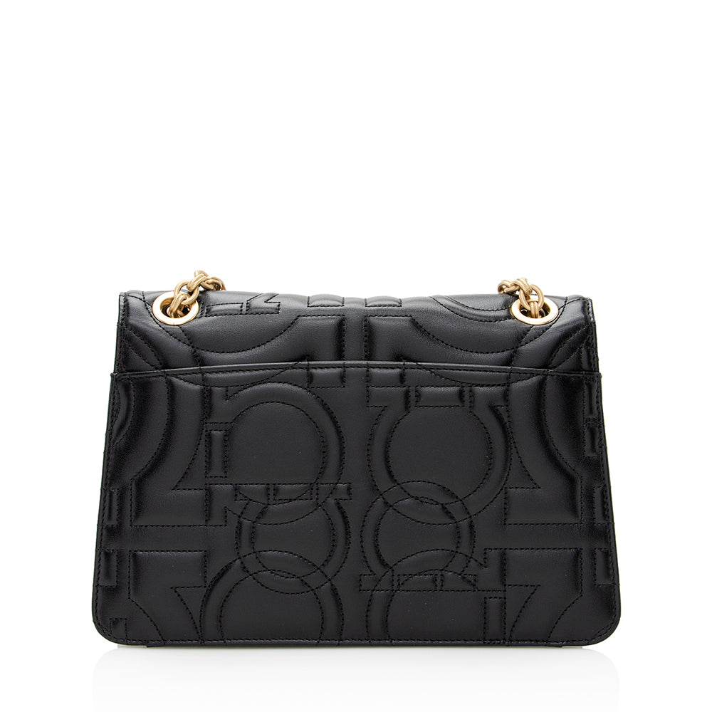 Salvatore Ferragamo Quilted Gancini Shoulder Bag (SHF-21195)