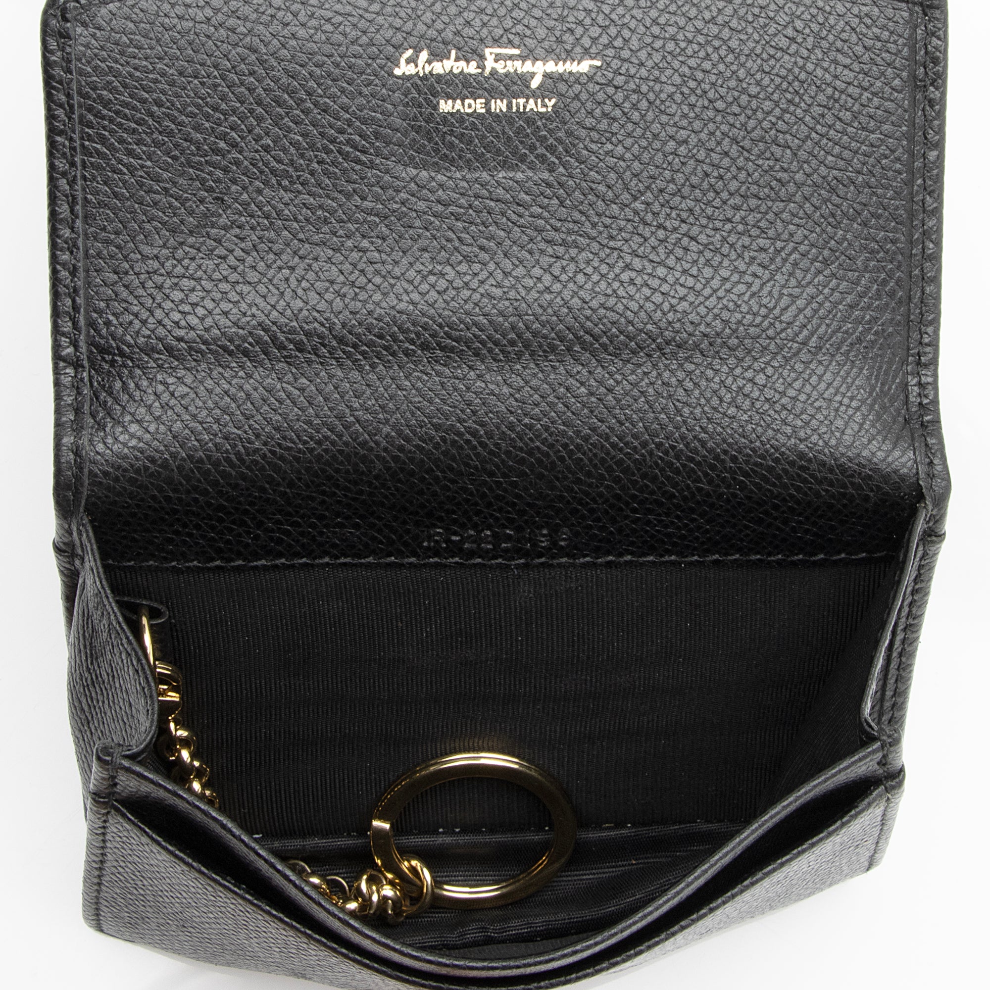 Salvatore Ferragamo Saffiano Gancini Card Case (SHF-23836)