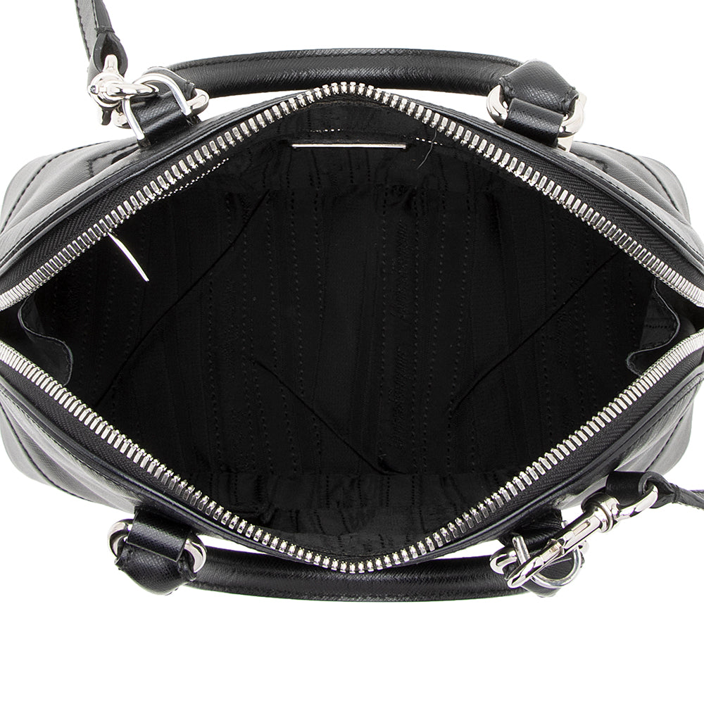 Salvatore Ferragamo Saffiano Leather Darina Mini Dome Satchel (SHF-19231)