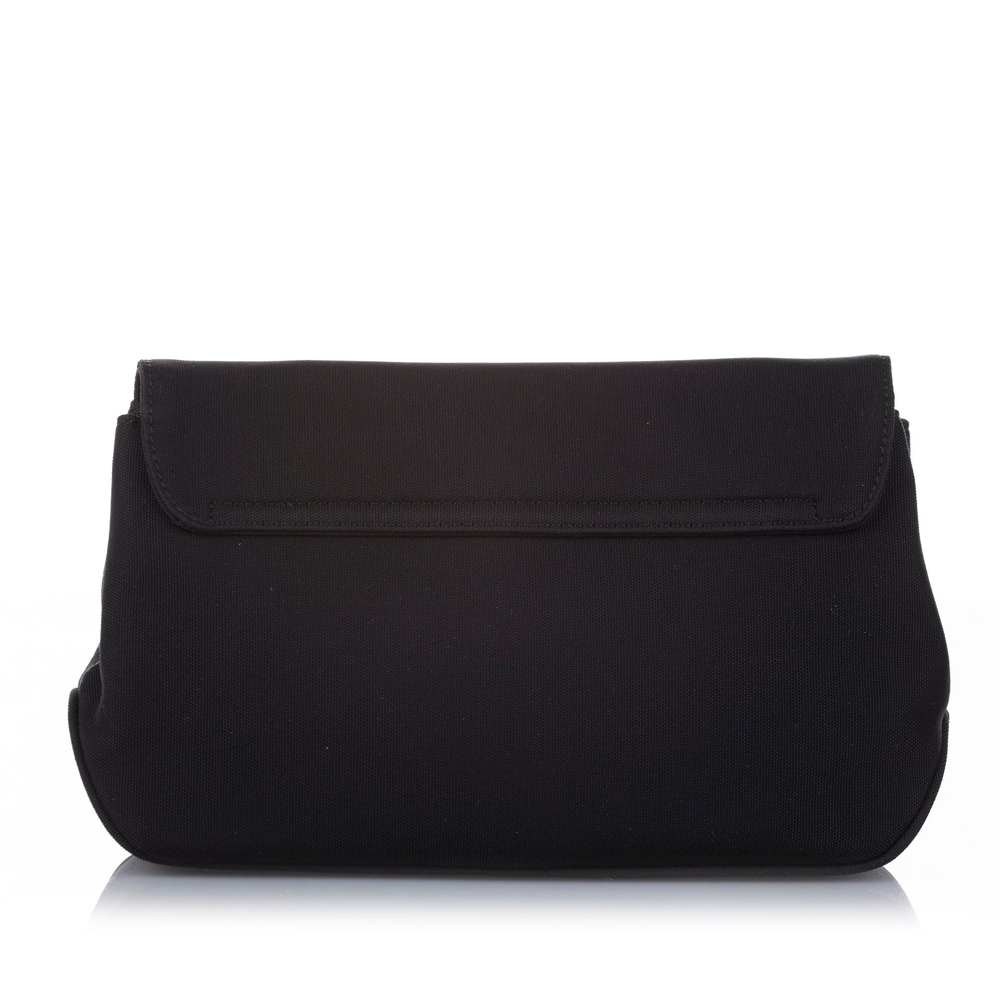 Salvatore Ferragamo Vara Canvas Clutch (SHG-22218)