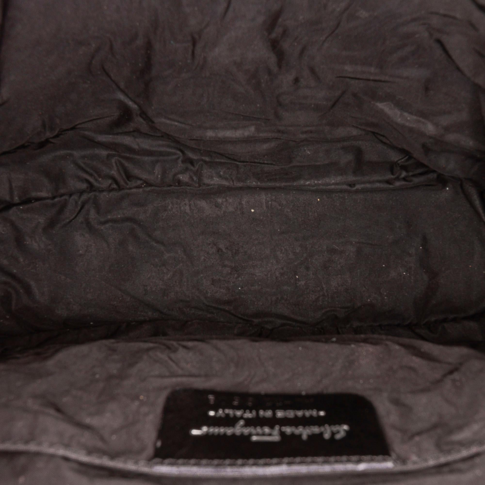 Salvatore Ferragamo Vara Canvas Clutch (SHG-22218)