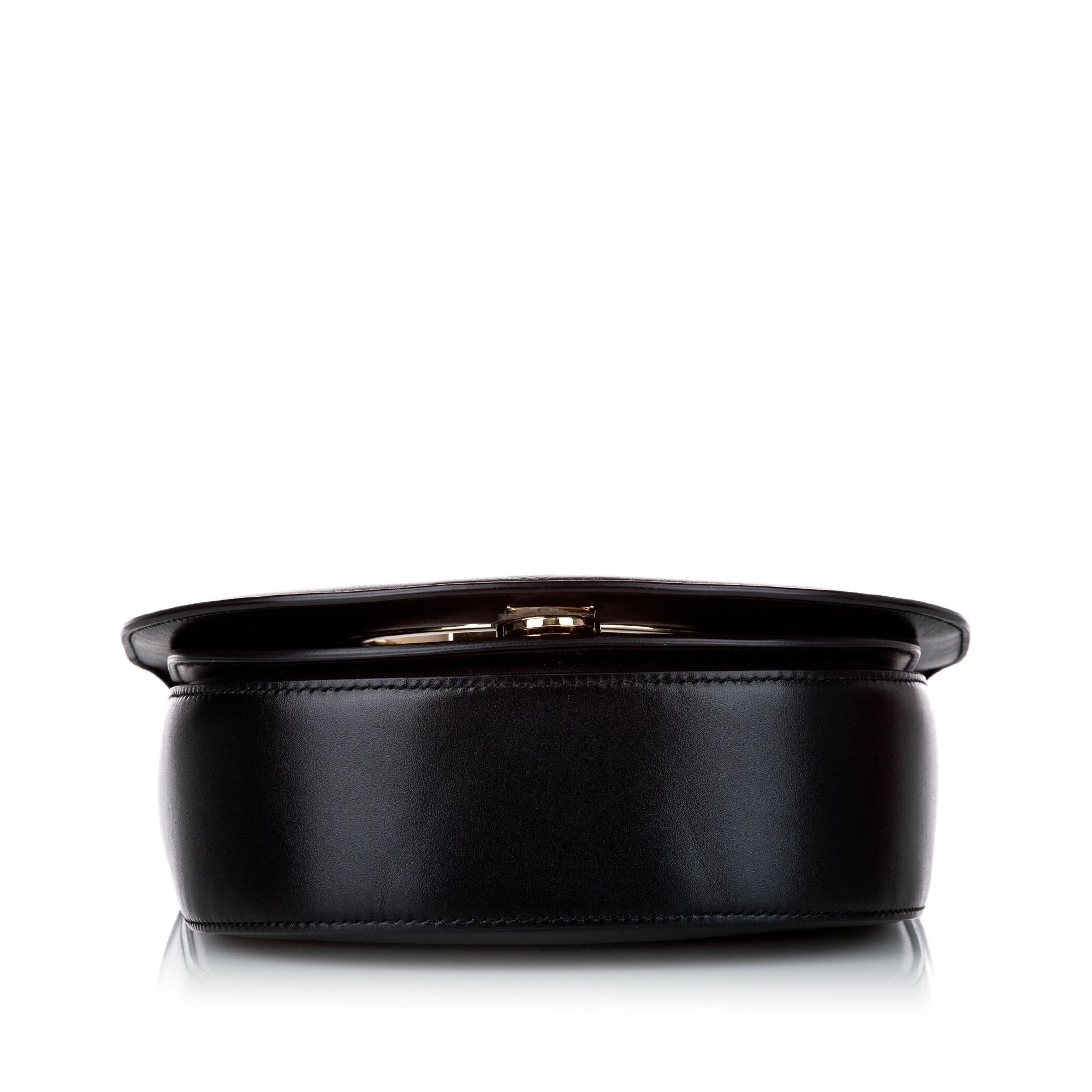 Salvatore Ferragamo Vela Flap Leather Crossbody Bag (SHG-29283)