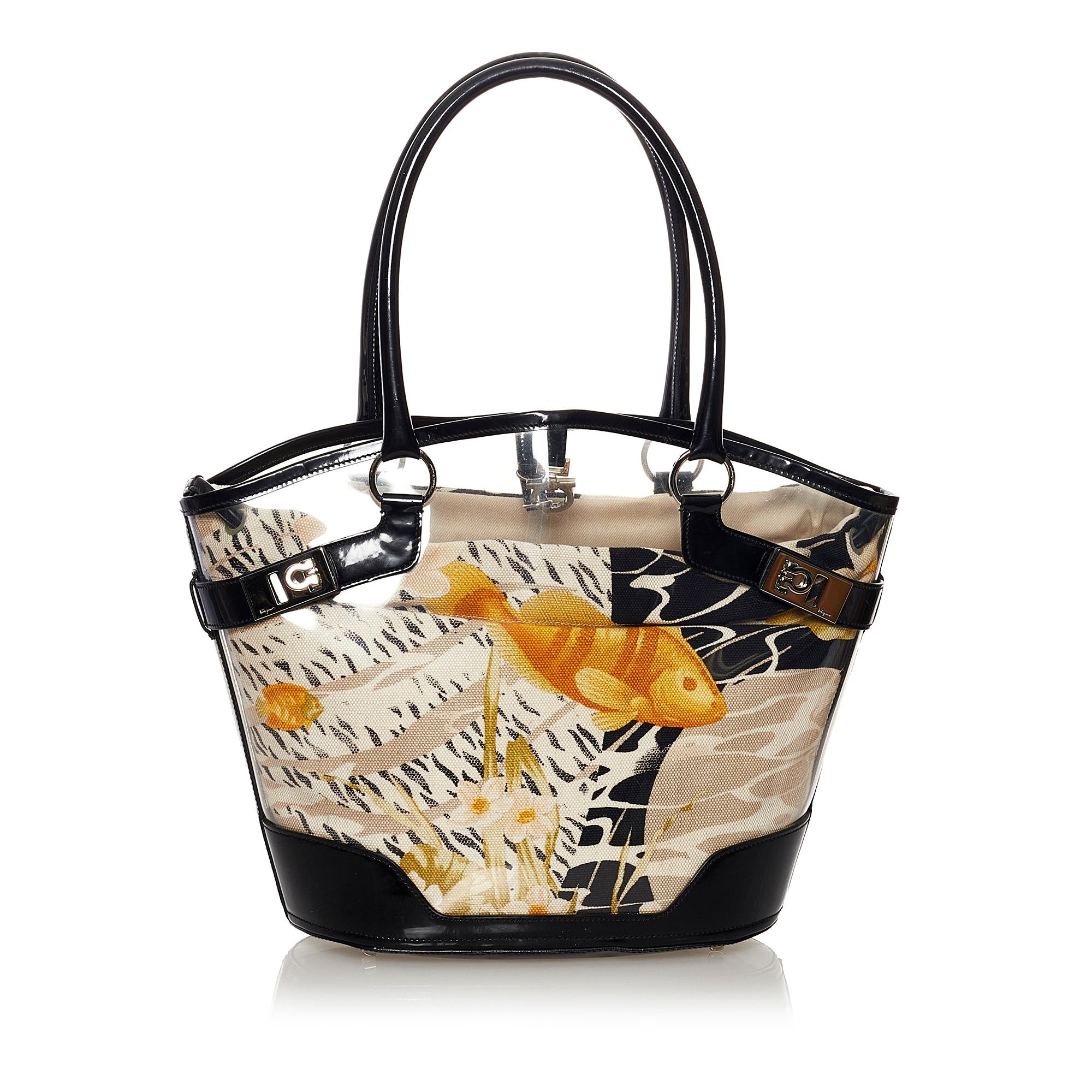 Salvatore Ferragamo Vinyl Handbag (SHG-33200)