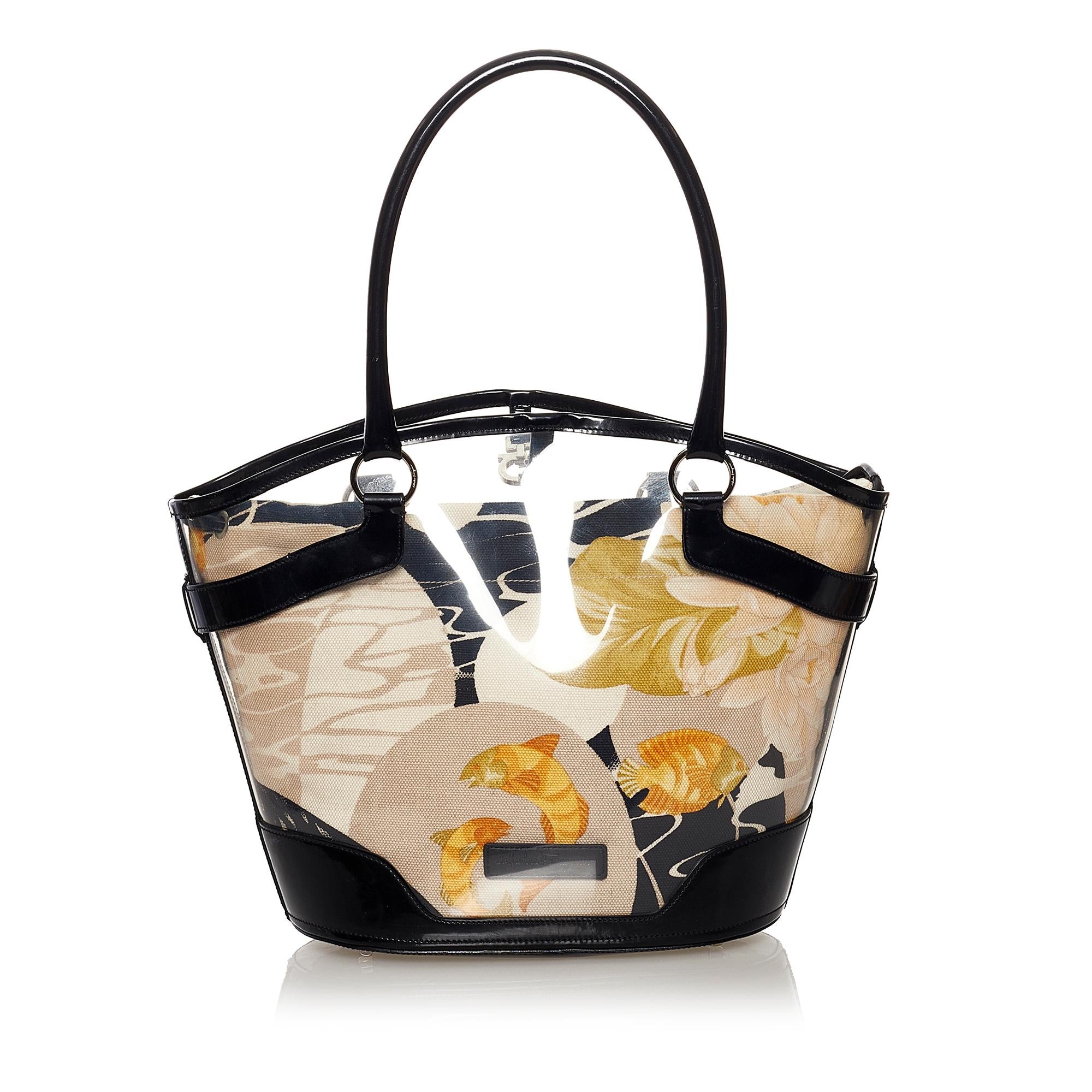 Salvatore Ferragamo Vinyl Handbag (SHG-33200)