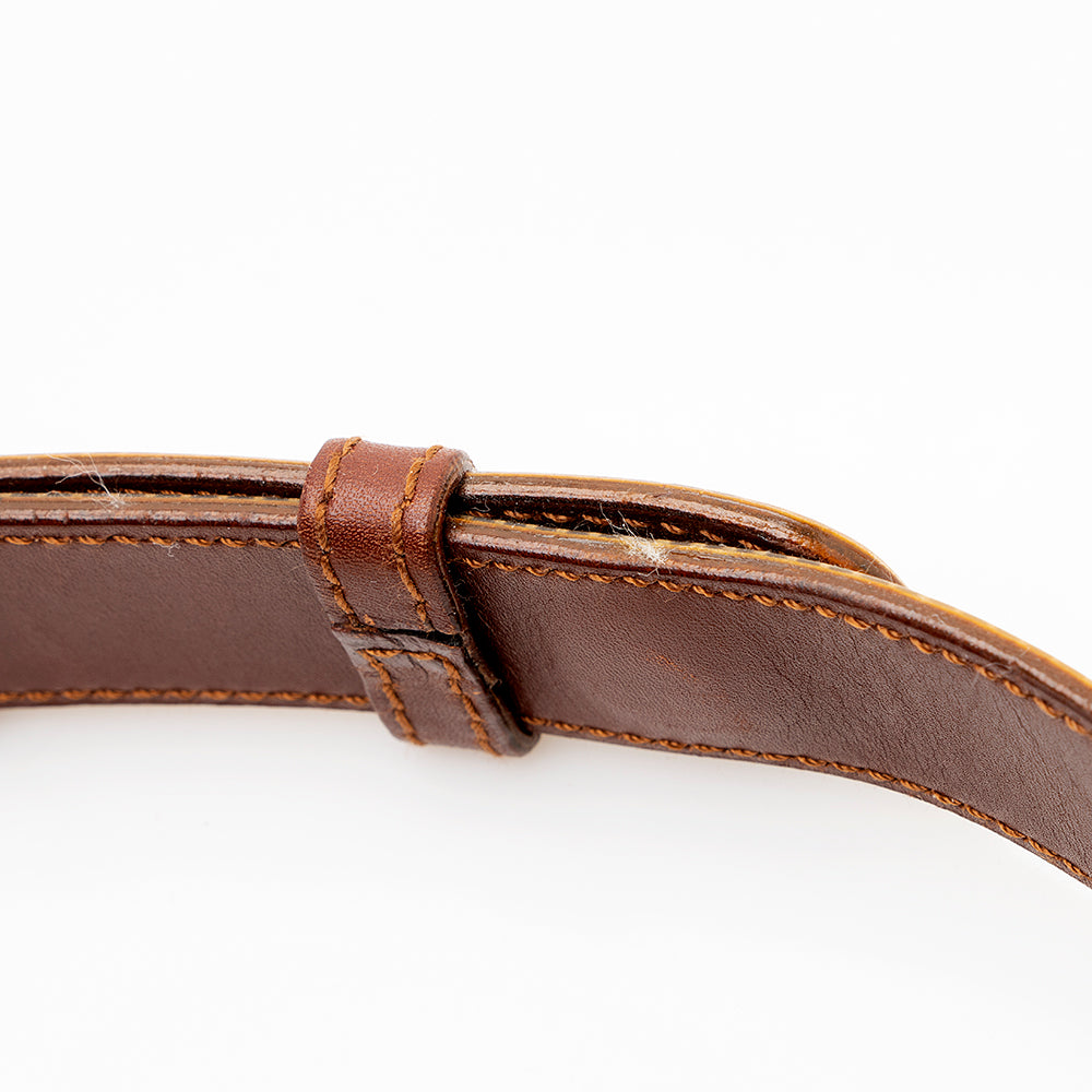 Salvatore Ferragmo Vintage Patent Leather Wood Logo Shoulder Bag (SHF-18156)