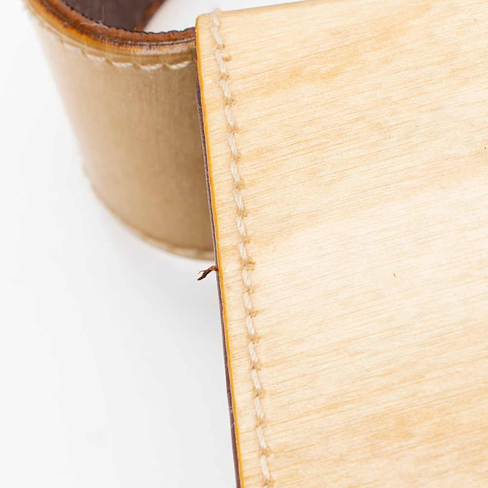 Salvatore Ferragmo Vintage Patent Leather Wood Logo Shoulder Bag (SHF-18156)