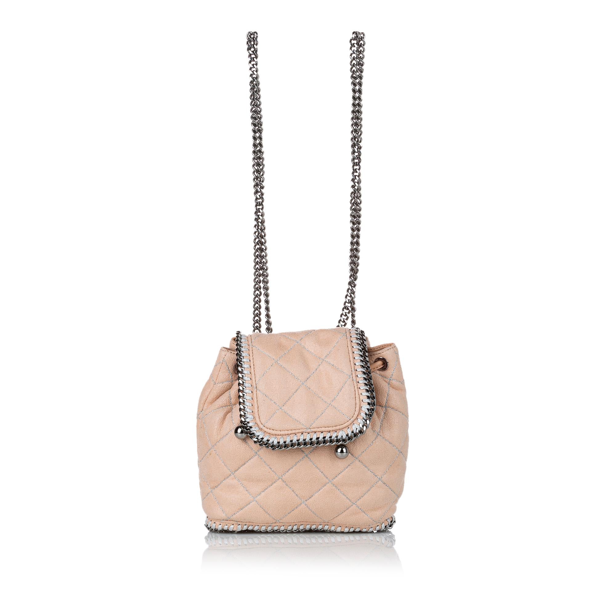 Stella McCartney Quilted Falabella Shaggy Deer Backpack (SHG-29835)