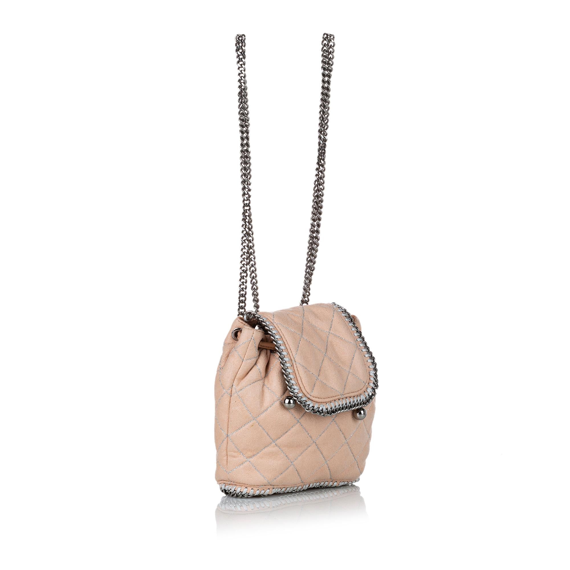 Stella McCartney Quilted Falabella Shaggy Deer Backpack (SHG-29835)