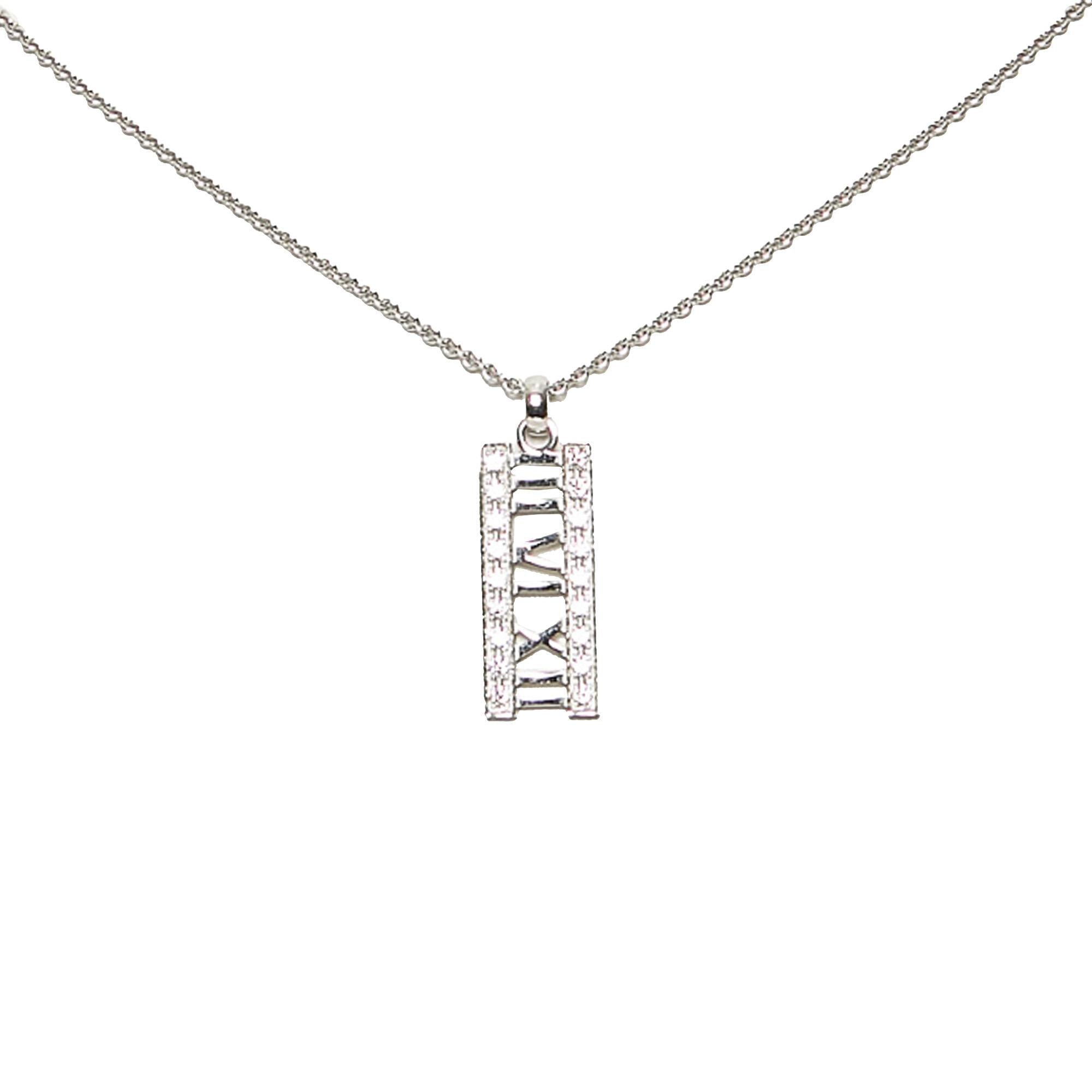 Tiffany & Co. Diamond Atlas Bar Pendant Necklace (SHG-37720)