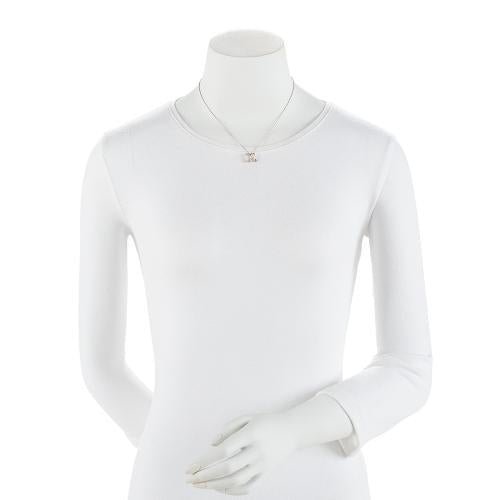 Tiffany & Co. Elsa Peretti Sterling Silver Alphabet Letter M Pendant Necklace (SHF-23079)