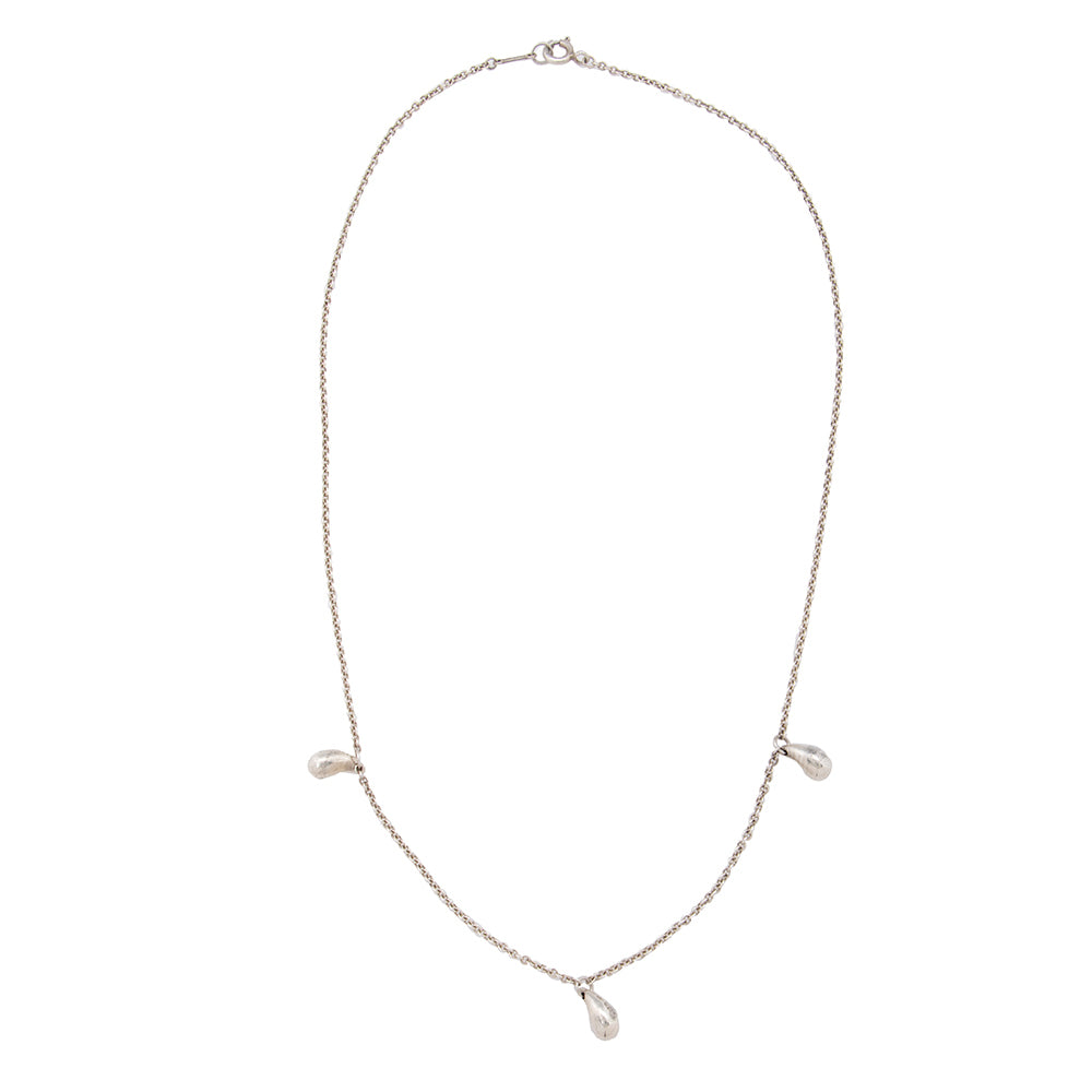 Tiffany & Co. Sterling Silver Elsa Peretti Three Teardrop Necklace - FINAL SALE (SHF-19153)