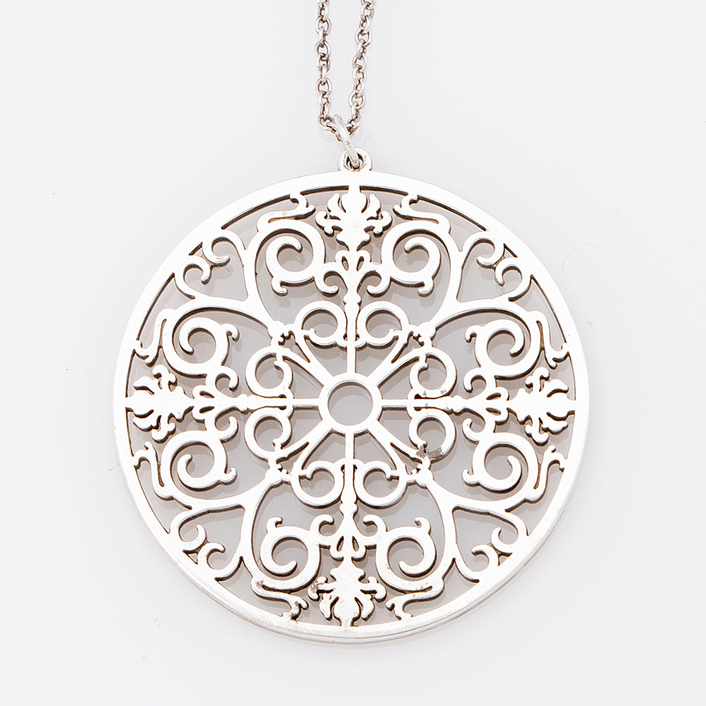 Tiffany & Co. Sterling Silver Enchant Round Pendant Necklace (SHF-22142)