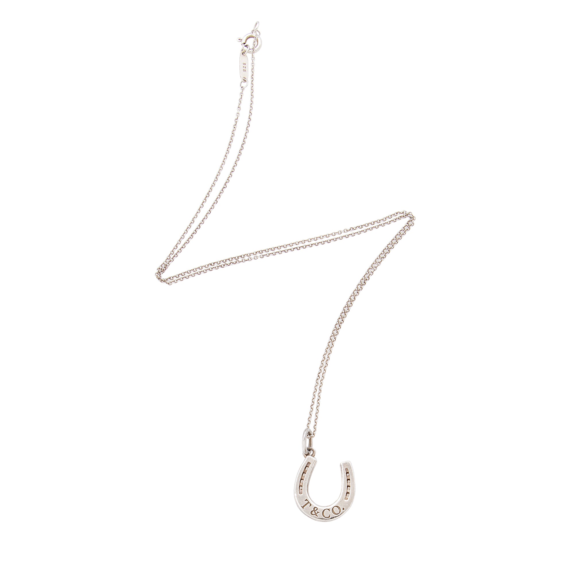 Tiffany & Co. Sterling Silver Horseshoe Charm Necklace (SHF-22610)